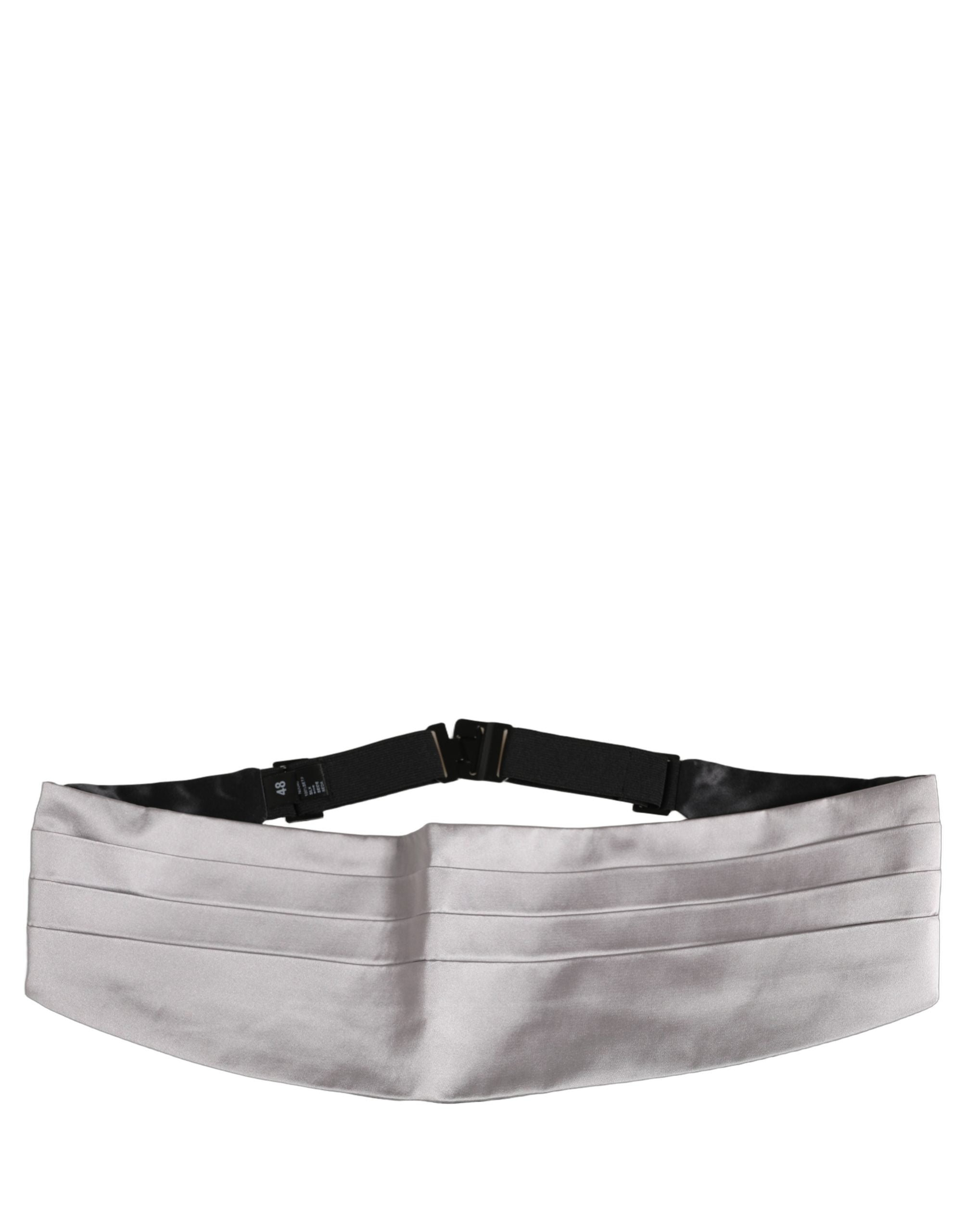 Dolce & Gabbana Gray Men 100% Silk Belt Waist Cummerbund Dolce & Gabbana
