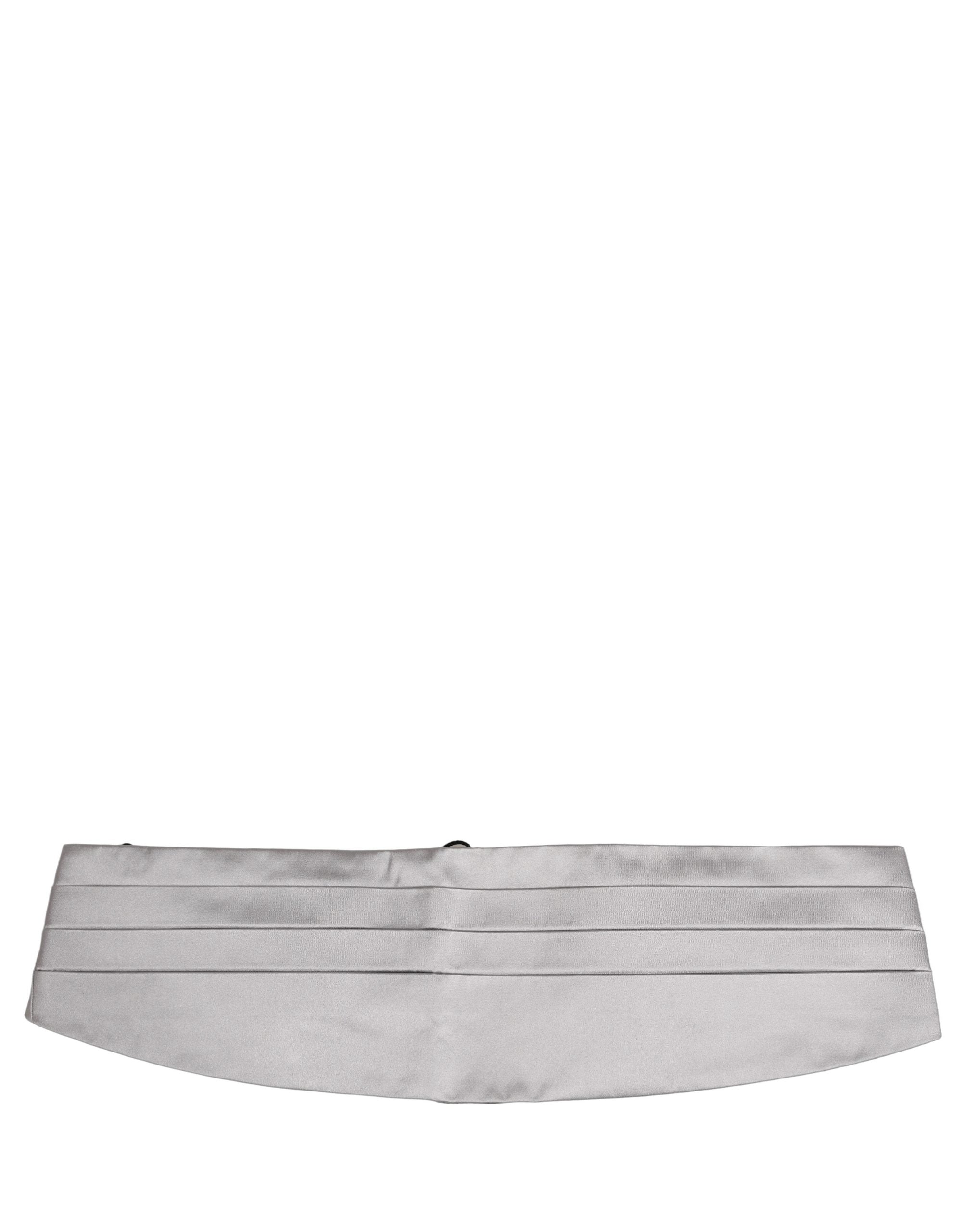 Dolce & Gabbana Gray Men 100% Silk Belt Waist Cummerbund Dolce & Gabbana