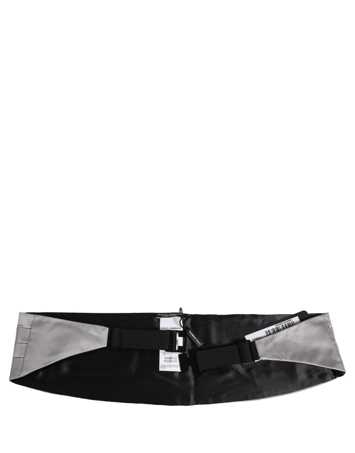 Dolce & Gabbana Gray Men 100% Silk Belt Waist Cummerbund Dolce & Gabbana
