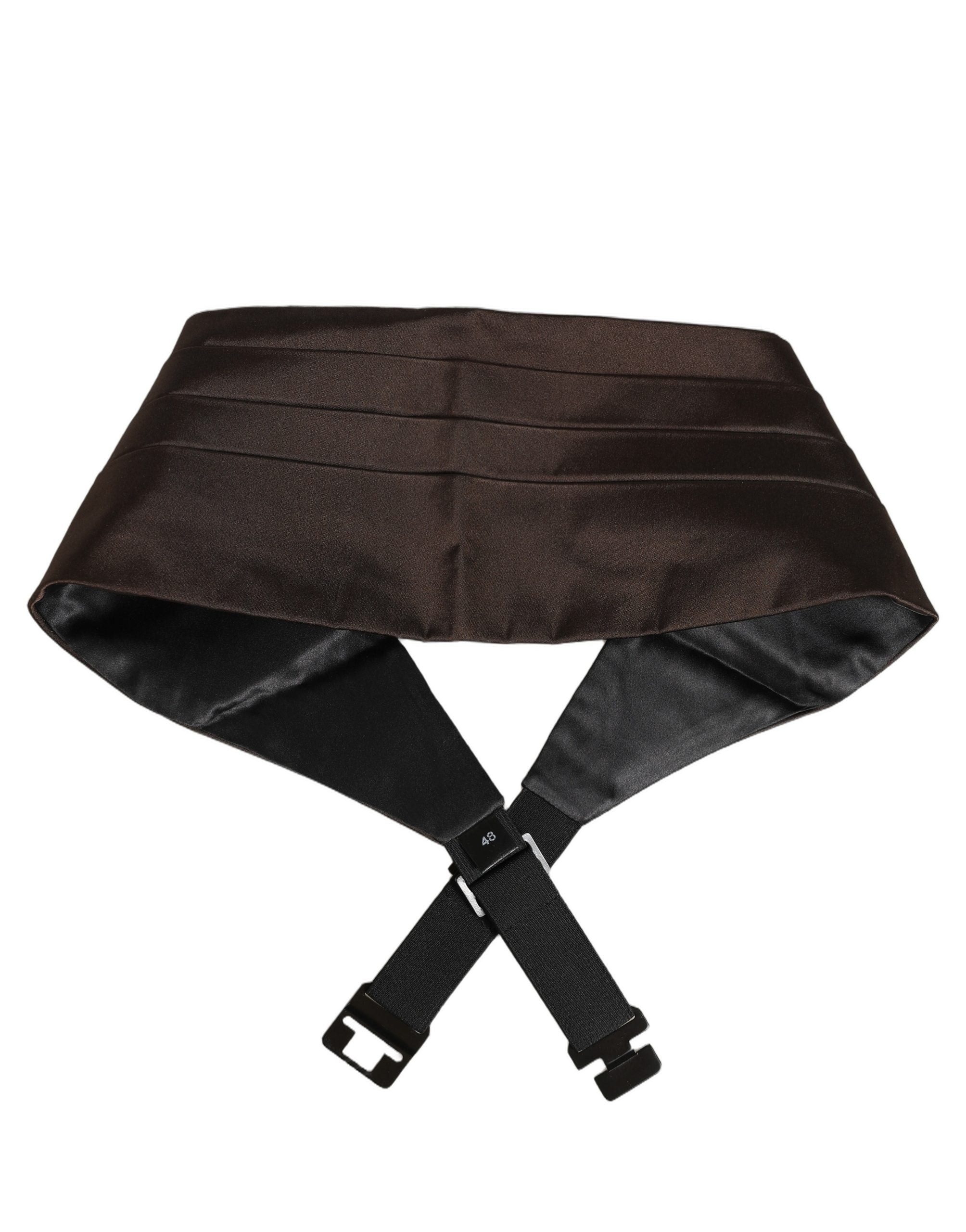 Dolce & Gabbana Dark Brown 100% Silk Belt Waist Cummerbund Dolce & Gabbana