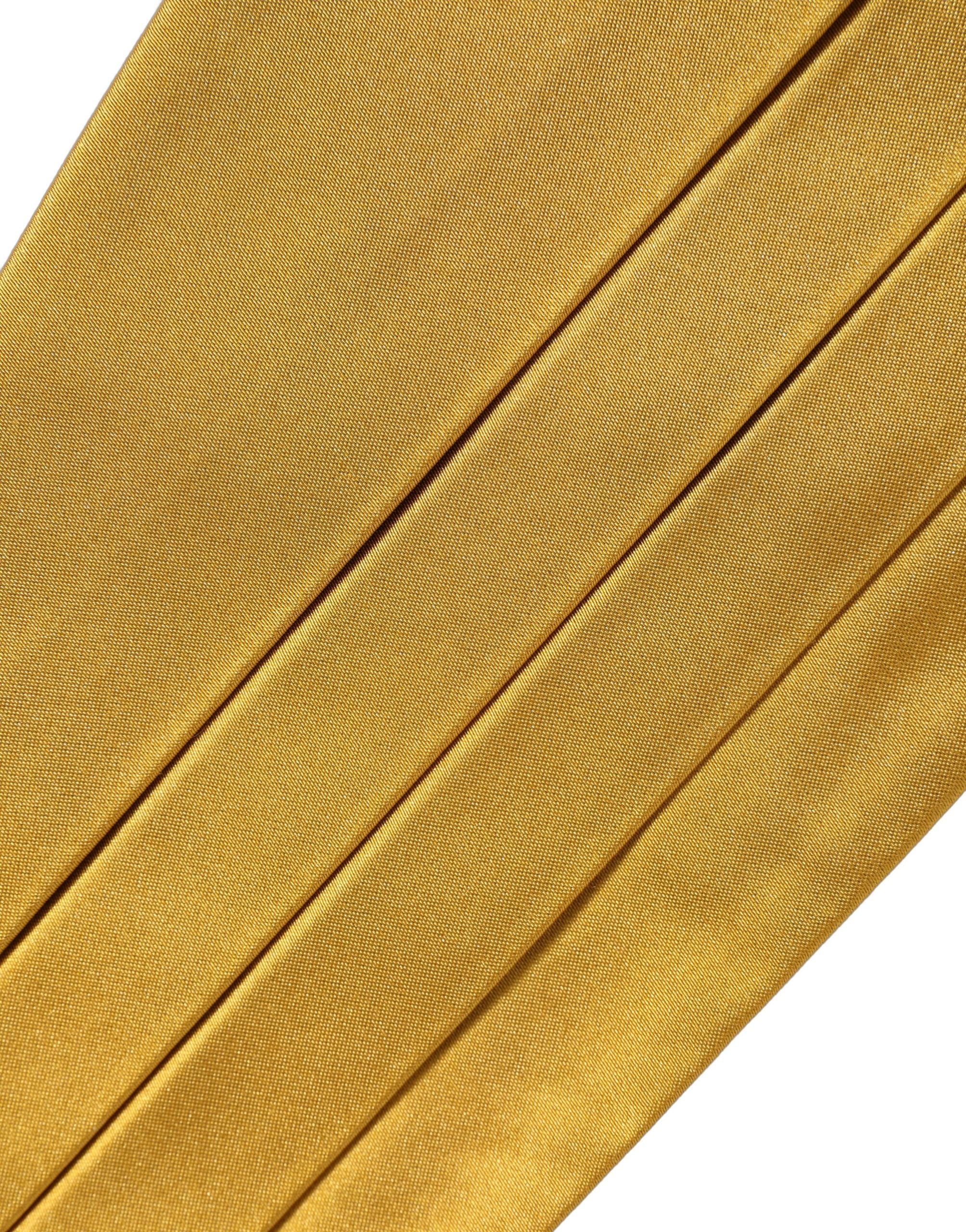 Dolce & Gabbana Gold Men 100% Silk Belt Waist Cummerbund Dolce & Gabbana