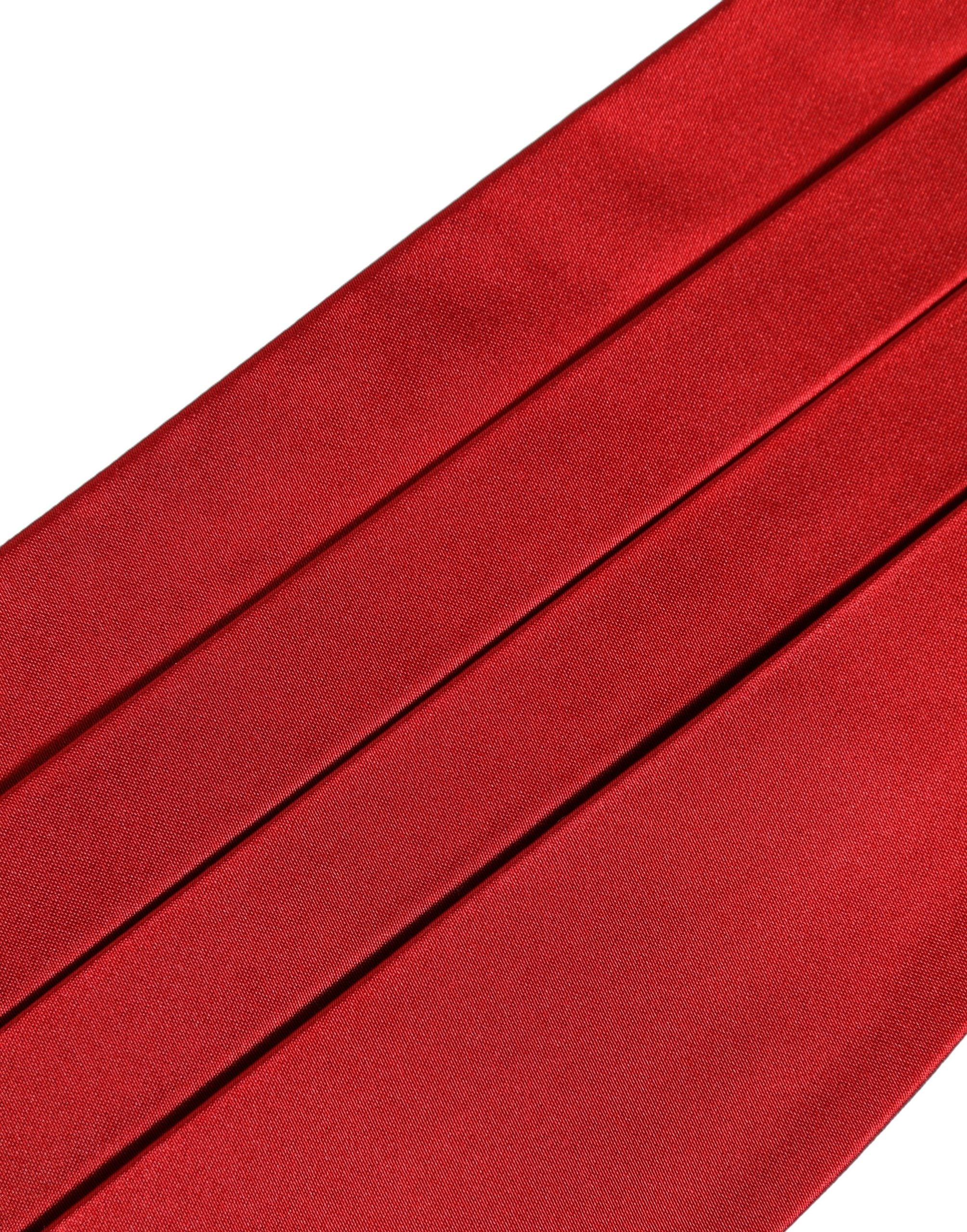 Dolce & Gabbana Red Men 100% Silk Belt Waist Cummerbund Dolce & Gabbana