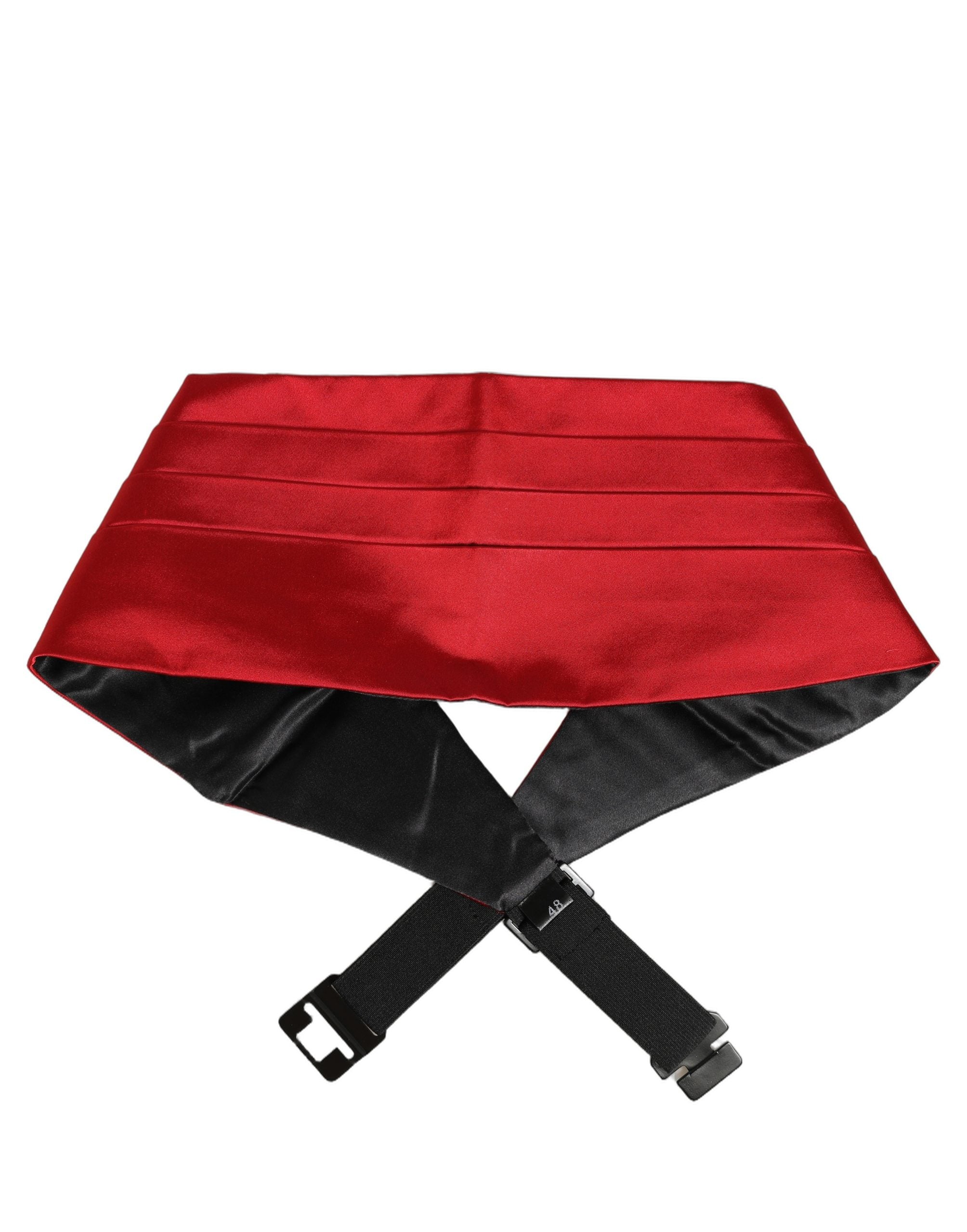 Dolce & Gabbana Red Men 100% Silk Belt Waist Cummerbund Dolce & Gabbana