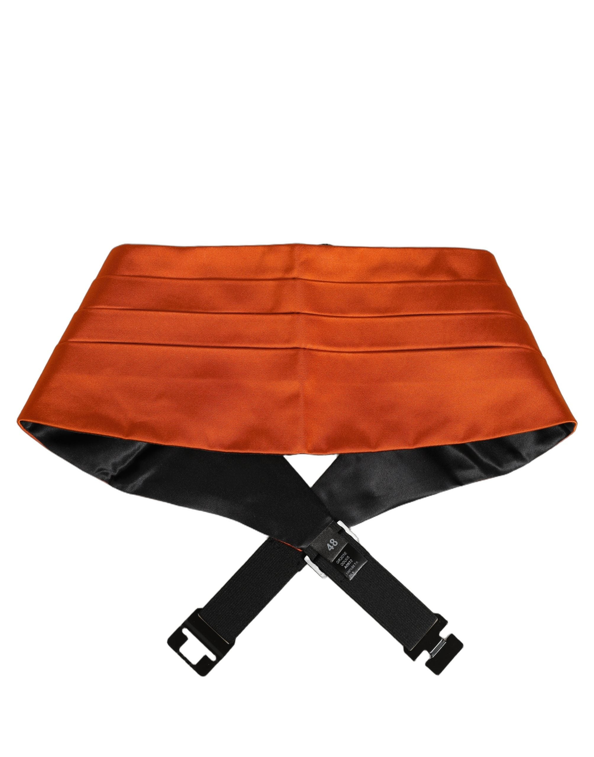 Dolce & Gabbana Orange 100% Silk Belt Waist Cummerbund Dolce & Gabbana