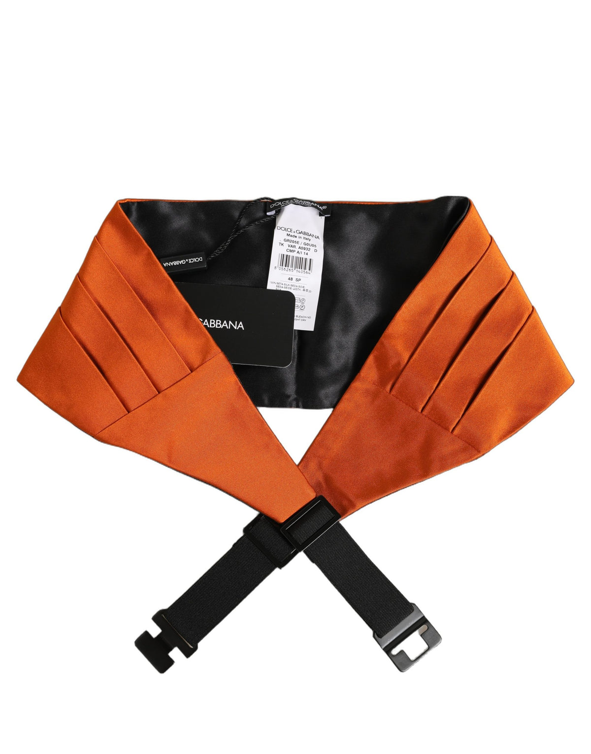 Dolce & Gabbana Orange 100% Silk Belt Waist Cummerbund Dolce & Gabbana