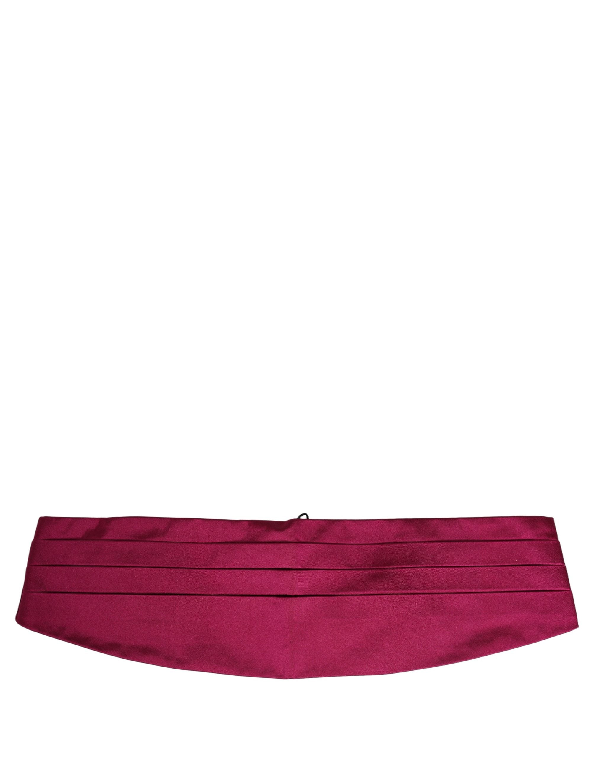 Dolce & Gabbana Burgundy 100% Silk Belt Waist Cummerbund Dolce & Gabbana