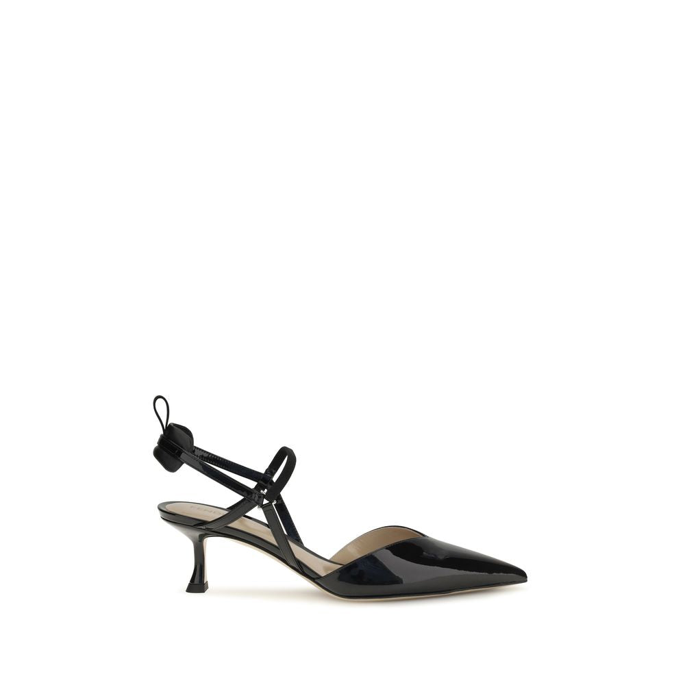 Fendi Black Calf Leather Bos Taurus High Heel Pumps Fendi