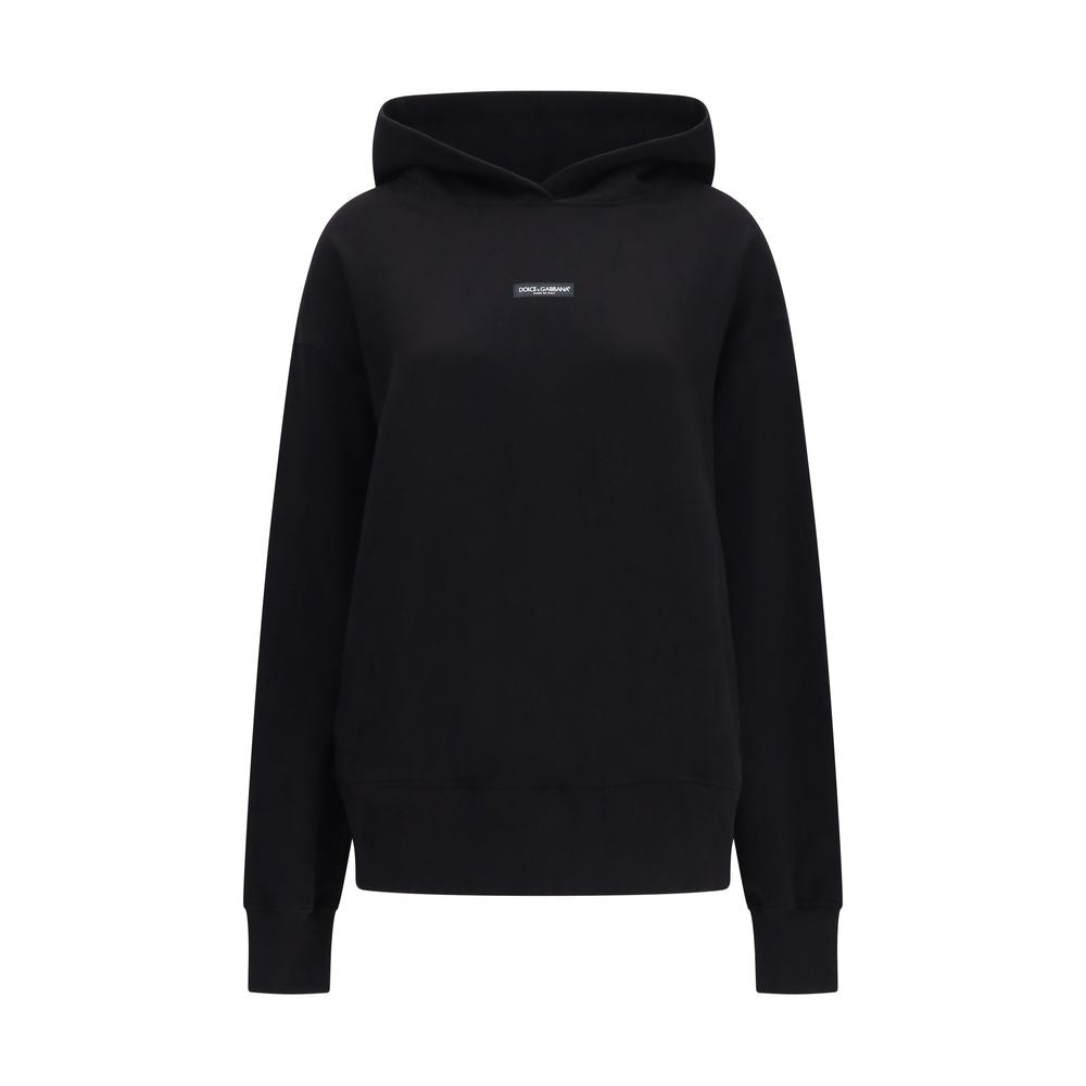 Dolce & Gabbana Black Cotton Sweatshirt Dolce & Gabbana