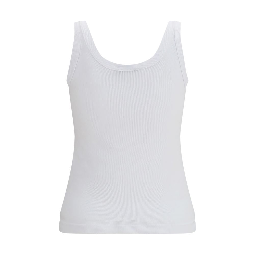 Dolce & Gabbana White Cotton Tank Tops Dolce & Gabbana