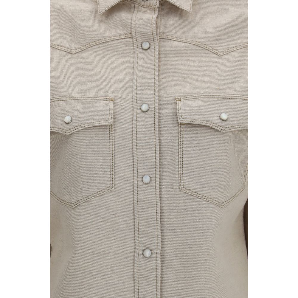 Fendi Beige Denim Shirt Fendi