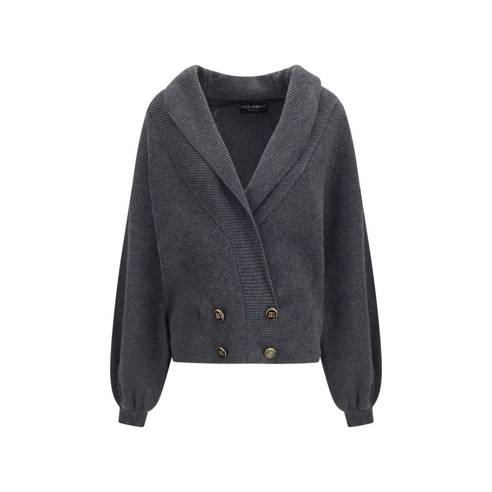 Dolce & Gabbana Gray Wool Oves Aries Cardigan Dolce & Gabbana