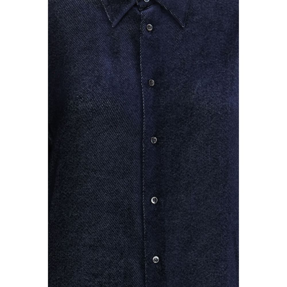 Giorgio Armani Blue Silk Dress Shirt Giorgio Armani