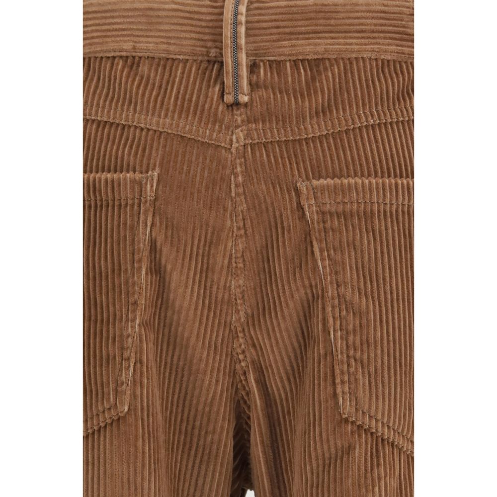 Brunello Cucinelli Brown Cotton Casual Pants Brunello Cucinelli
