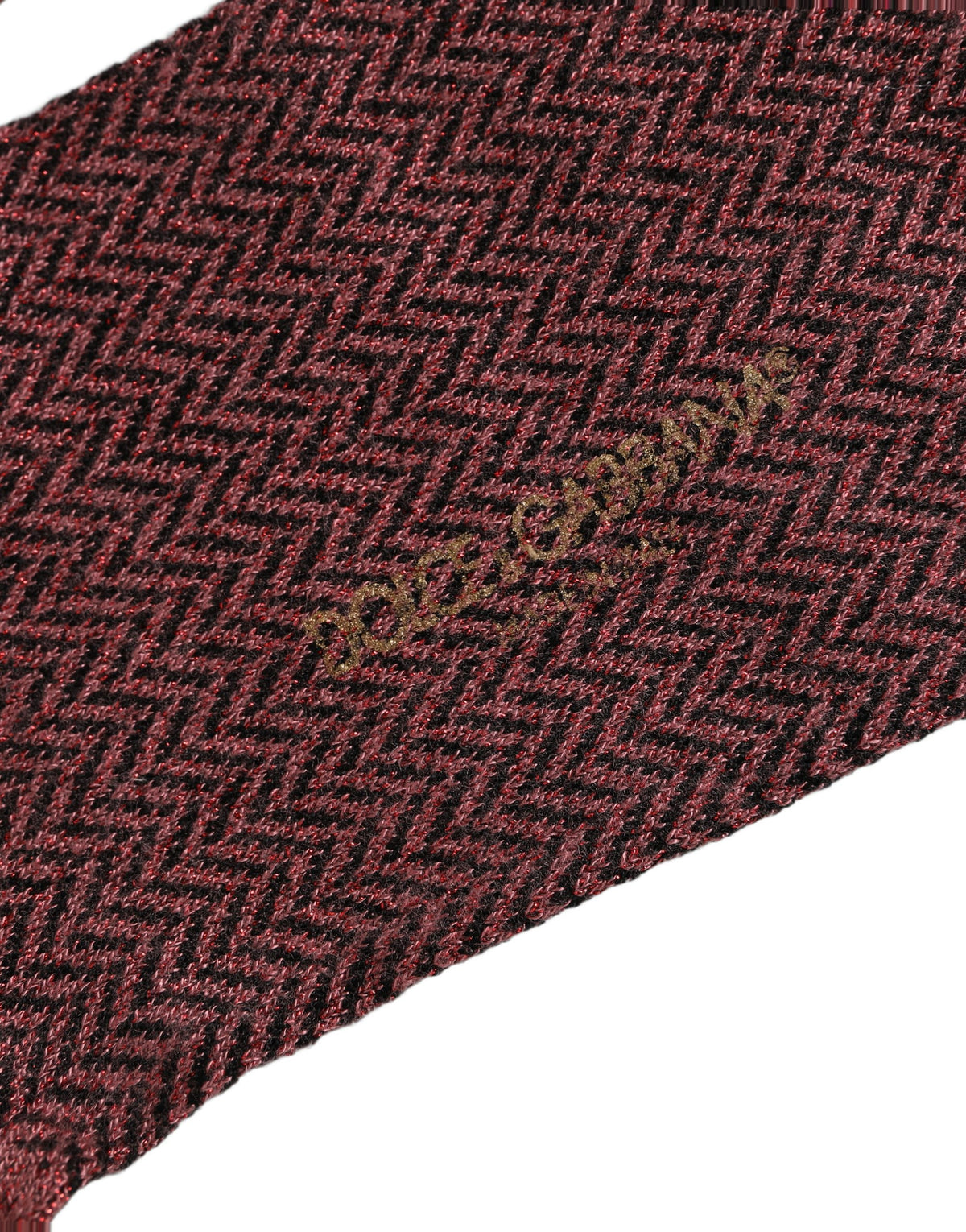 Dolce & Gabbana Burgundy Viscose Over The Calf Accessory Socks Dolce & Gabbana