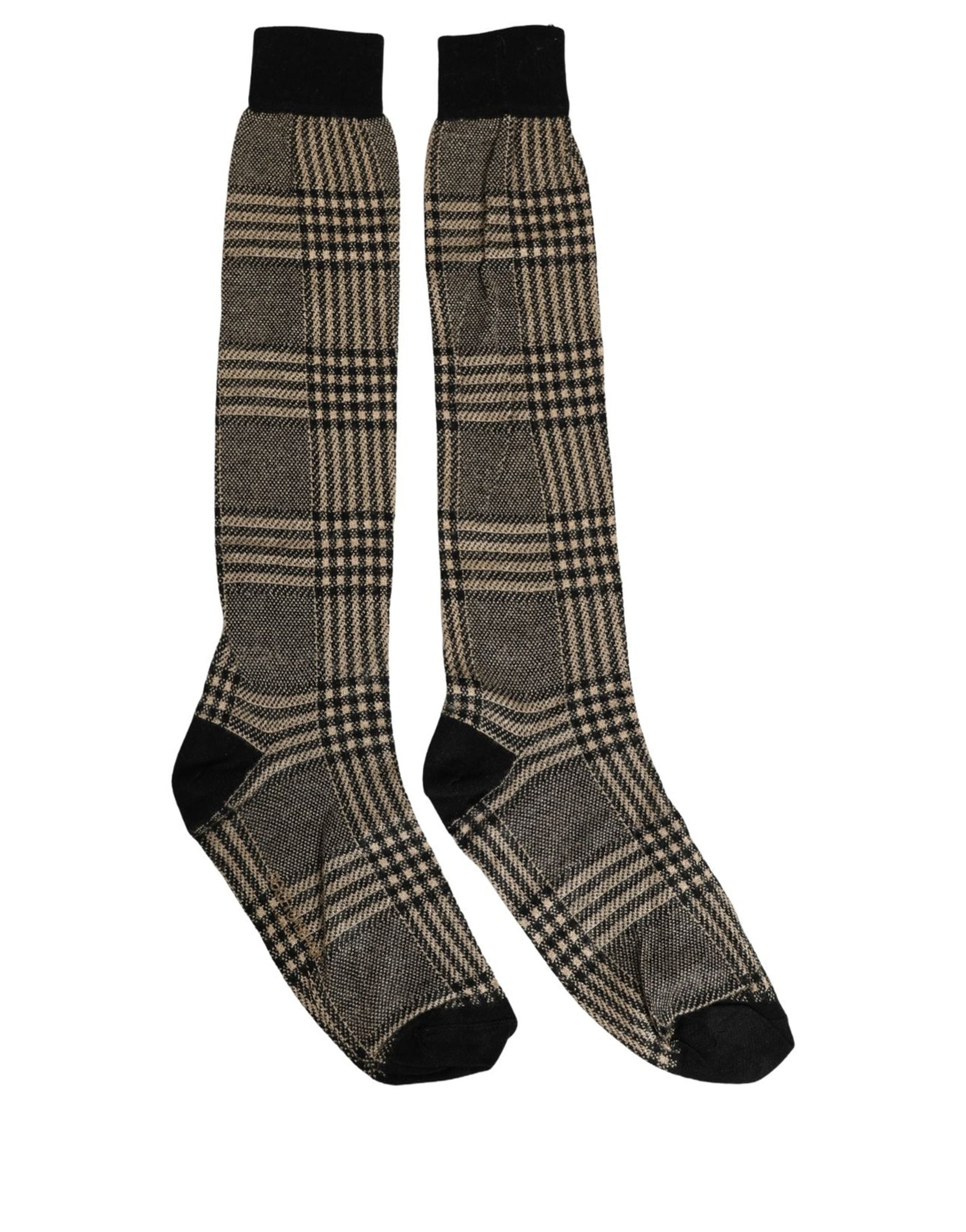 Dolce & Gabbana Multicolor Plaid Viscose Knee High Accessory Socks Dolce & Gabbana