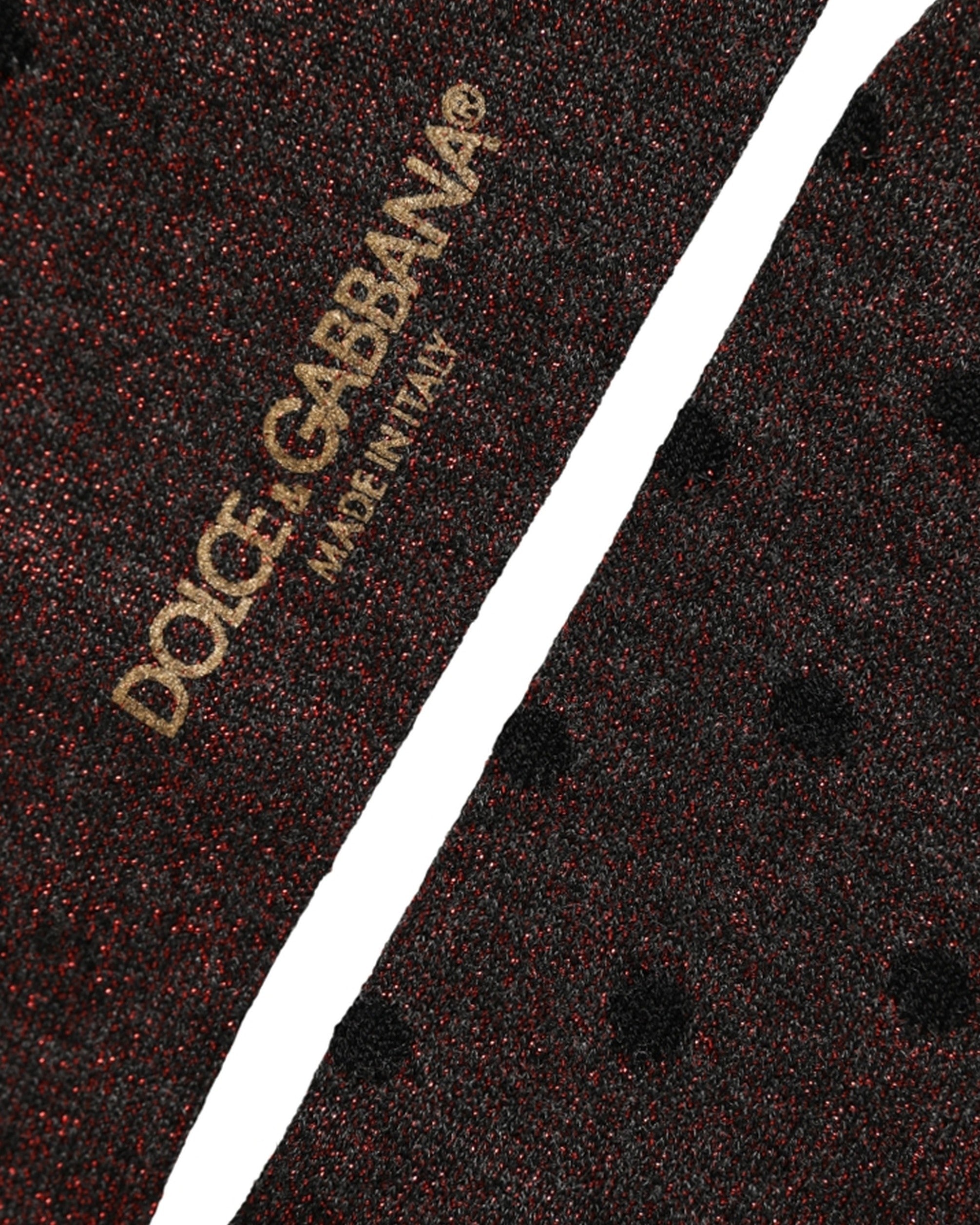 Dolce & Gabbana Brown Polka Dot Over The Calf Accessory Socks Dolce & Gabbana