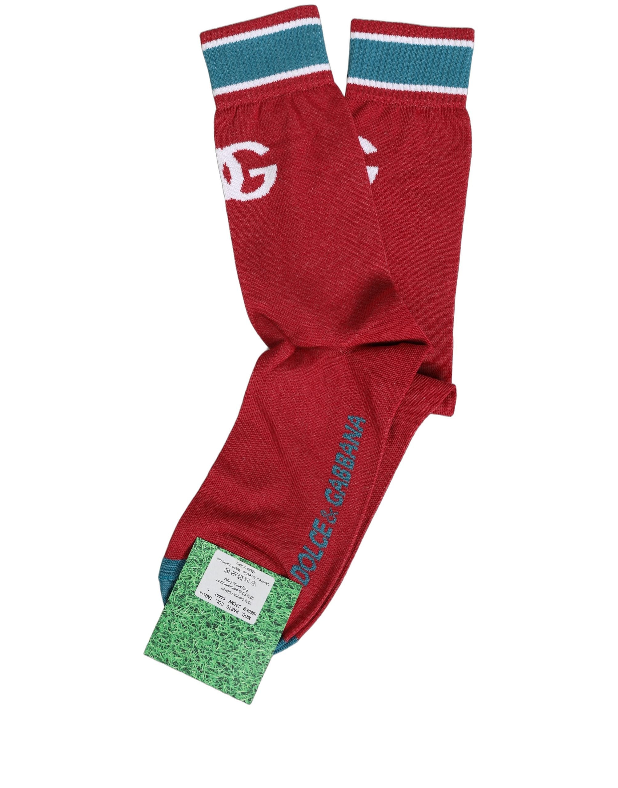 Dolce & Gabbana Men Multicolor Cotton Mid Calf Accessory Socks Dolce & Gabbana