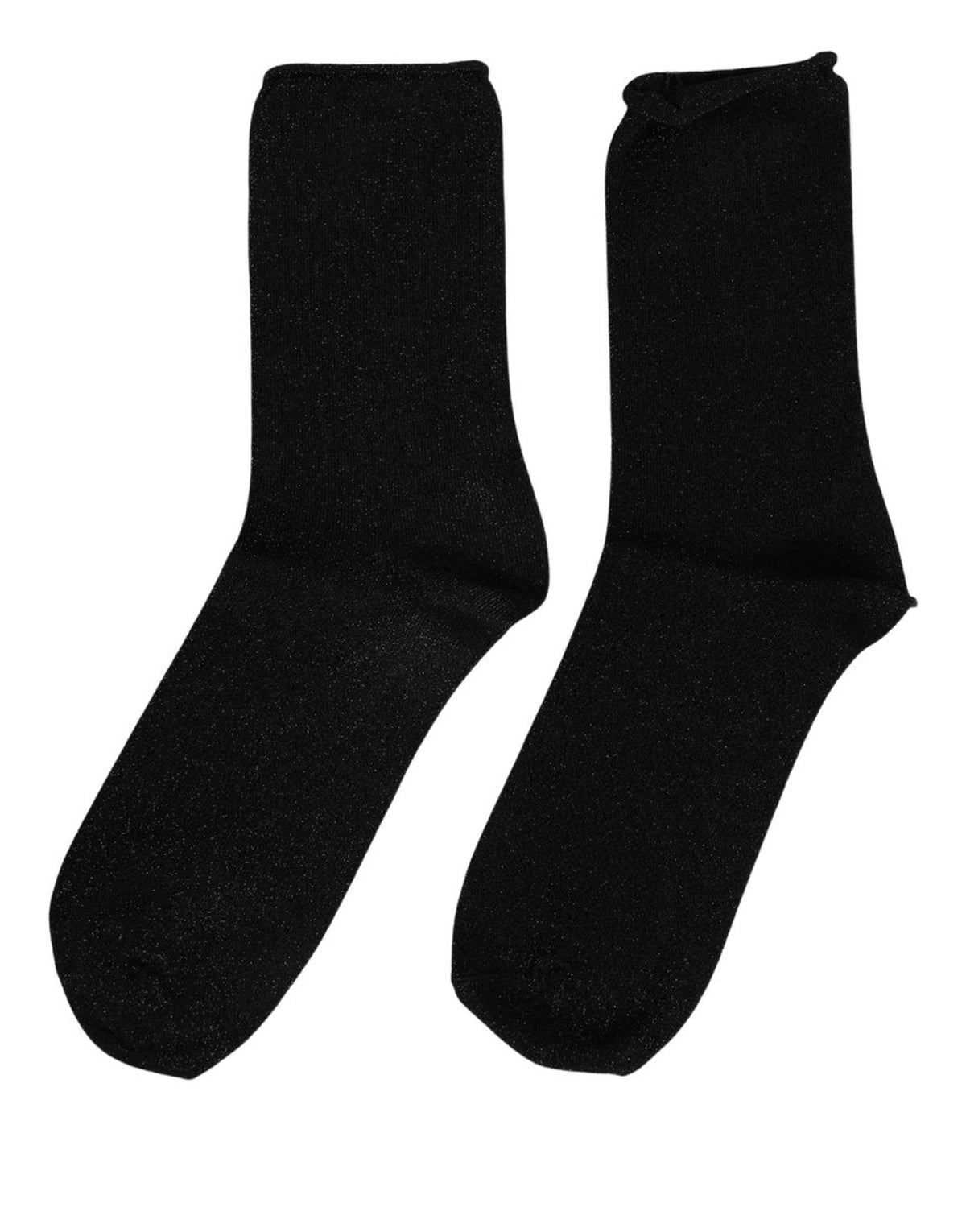 Dolce & Gabbana Men Black Viscose Mid Calf Accessory Socks Dolce & Gabbana