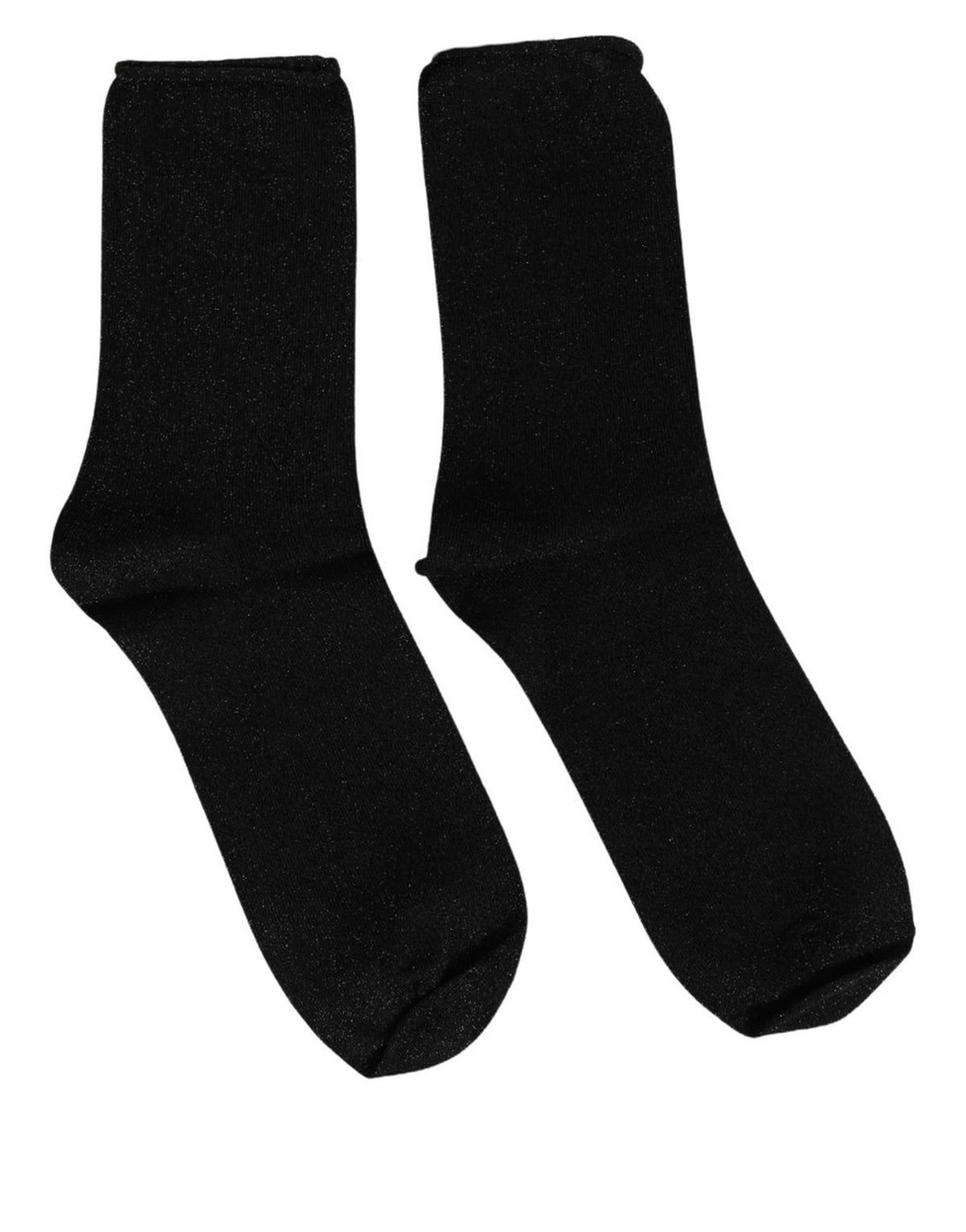 Dolce & Gabbana Men Black Viscose Mid Calf Accessory Socks Dolce & Gabbana