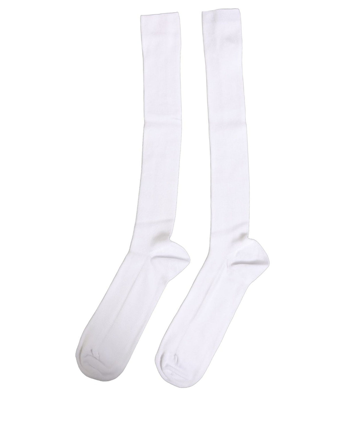 Dolce & Gabbana Men White Viscose Over The Calf Accessory Socks Dolce & Gabbana