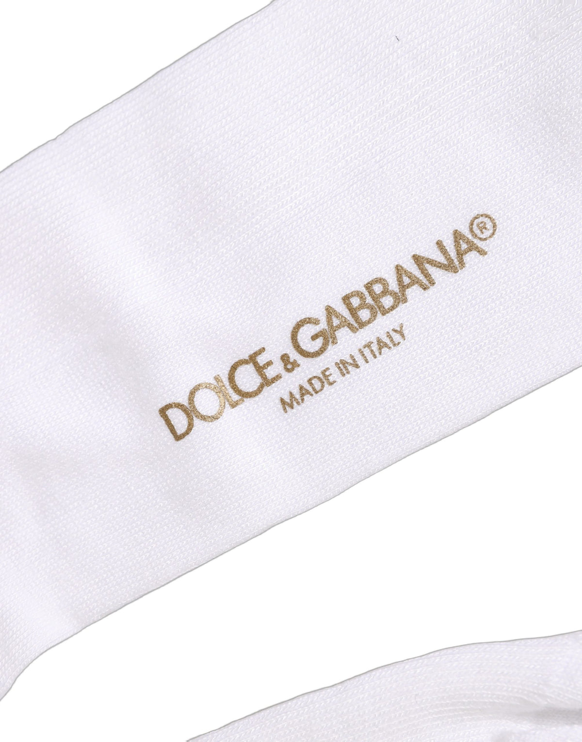 Dolce & Gabbana Men White Viscose Over The Calf Accessory Socks Dolce & Gabbana