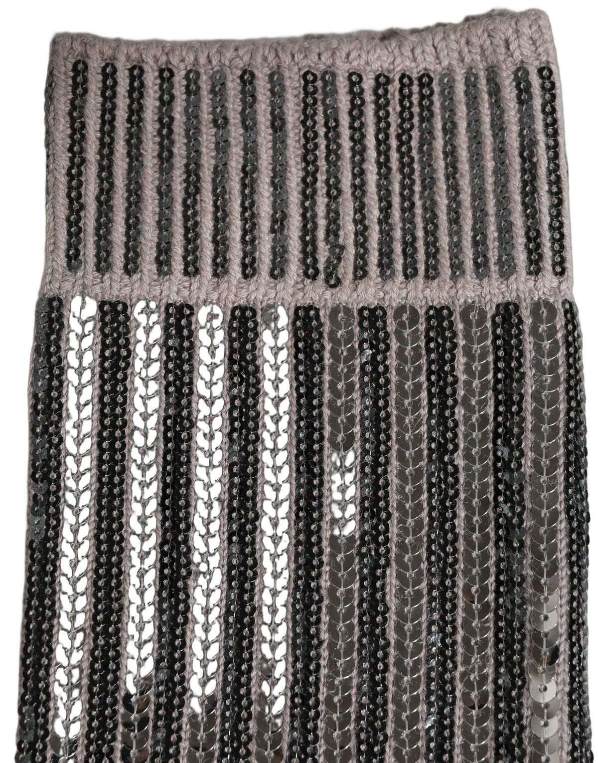 Dolce & Gabbana Gray Sequin Cotton Knit Mid Calf Accessory Socks Dolce & Gabbana