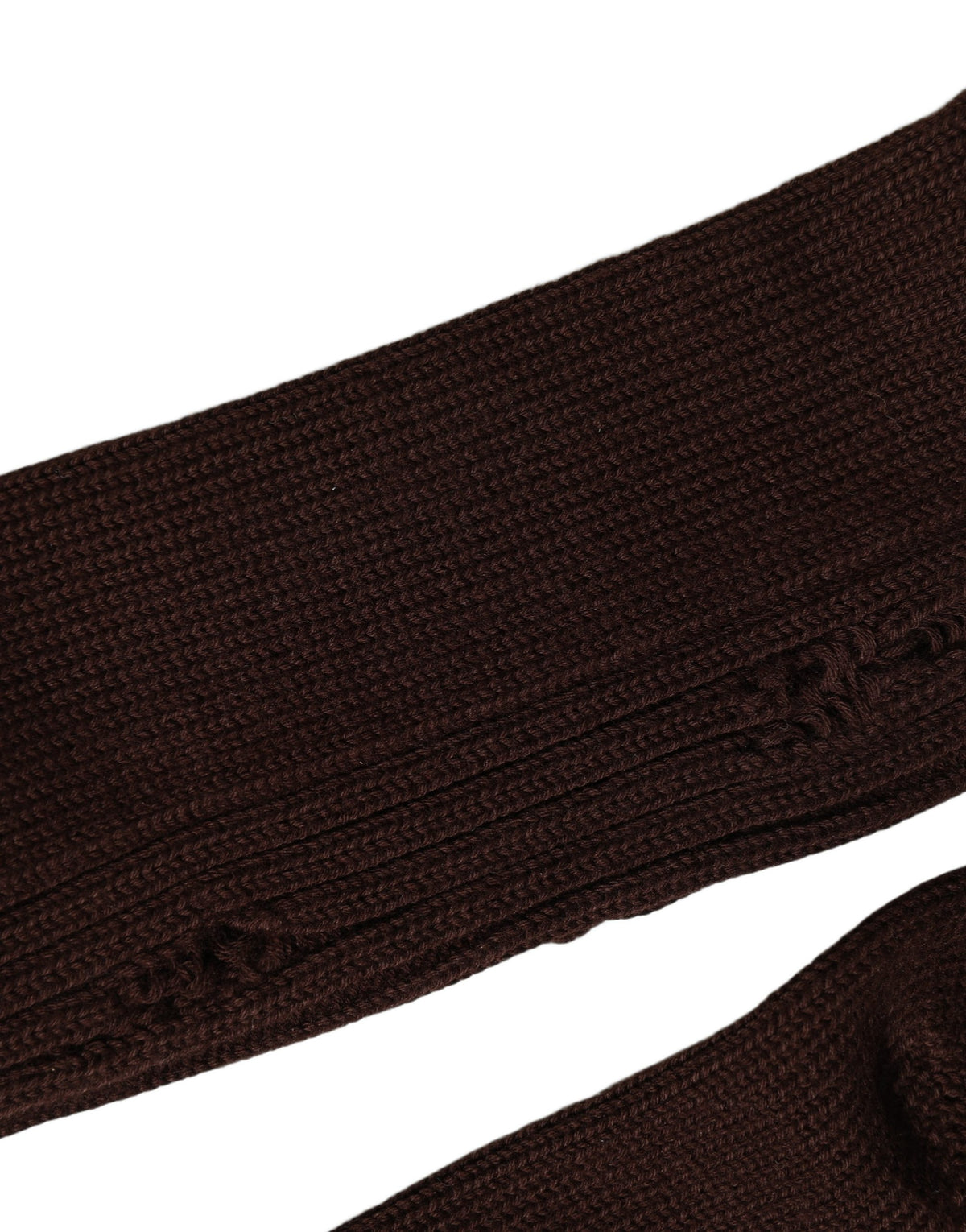 Dolce & Gabbana Dark Brown Cotton Distressed Mid Calf Accessory Socks Dolce & Gabbana