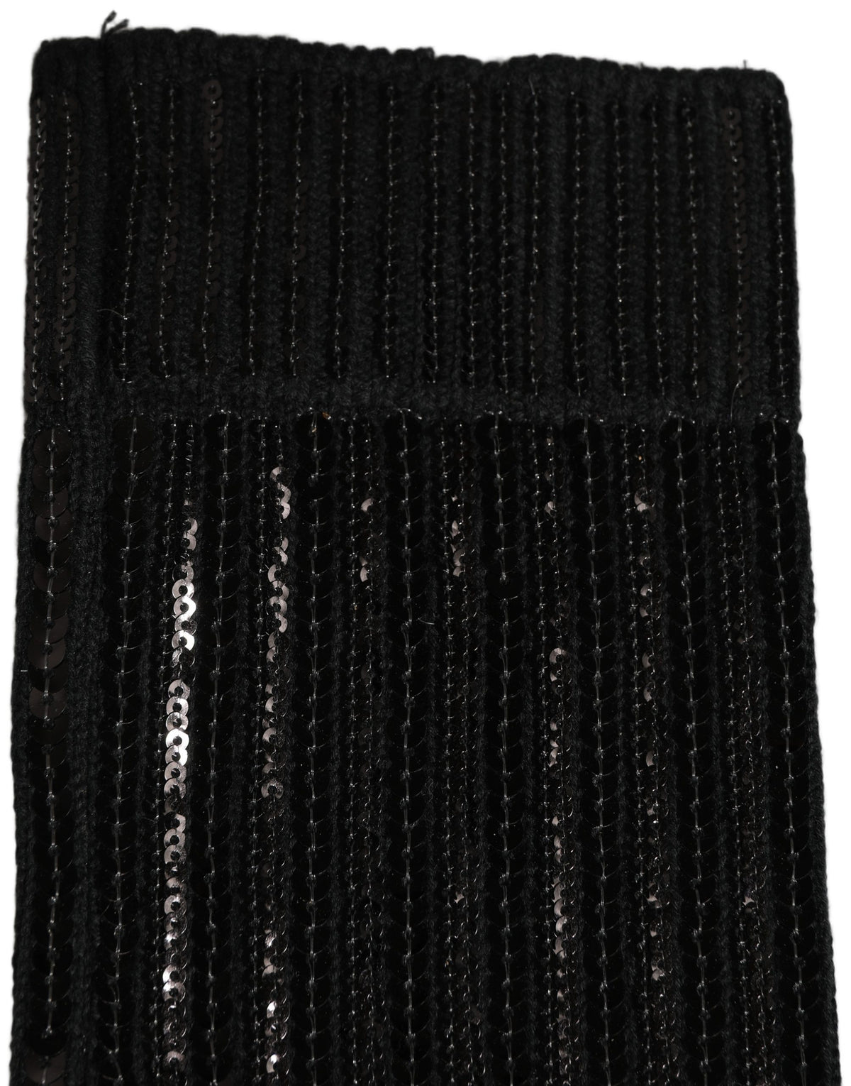 Dolce & Gabbana Black Sequin Cotton Knit Mid Calf Accessory Socks Dolce & Gabbana