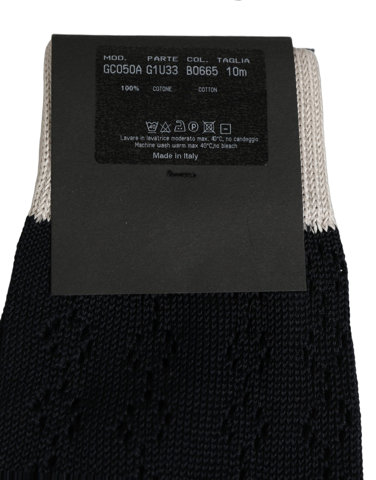 Dolce & Gabbana Dark Blue Cotton Knit Mid Calf Accessory Socks Dolce & Gabbana