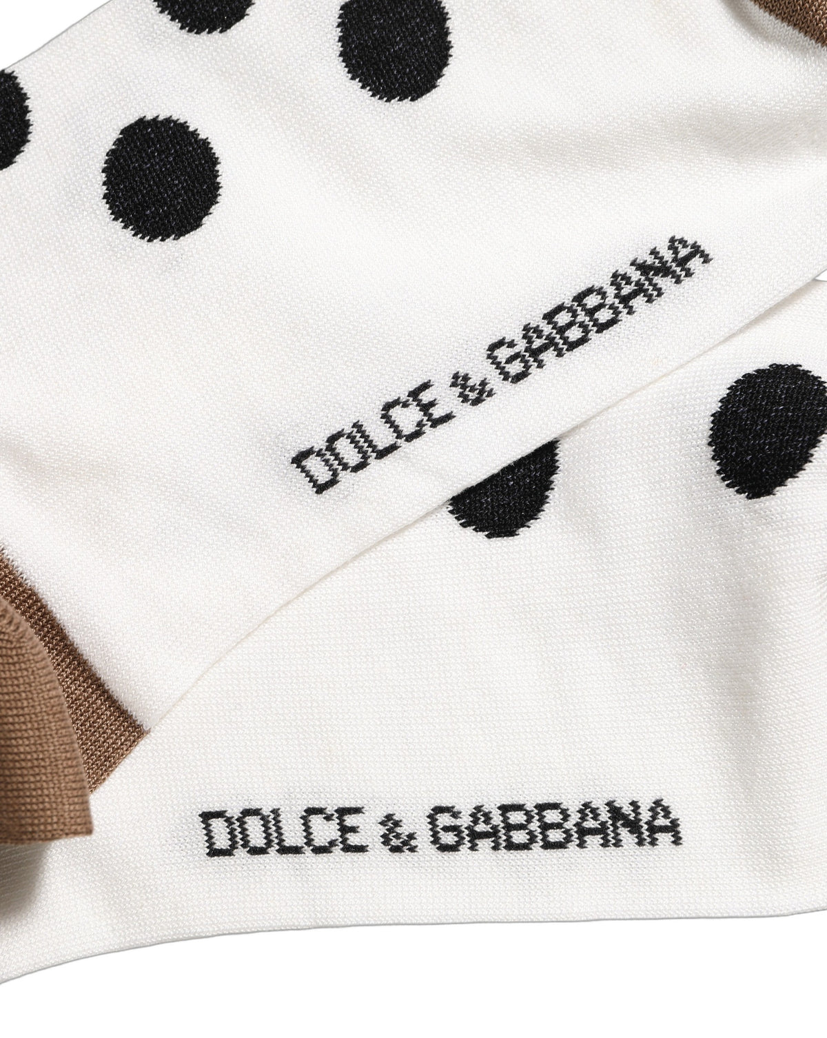 Dolce & Gabbana White Polka Dot Over The Calf Accessory Socks Dolce & Gabbana