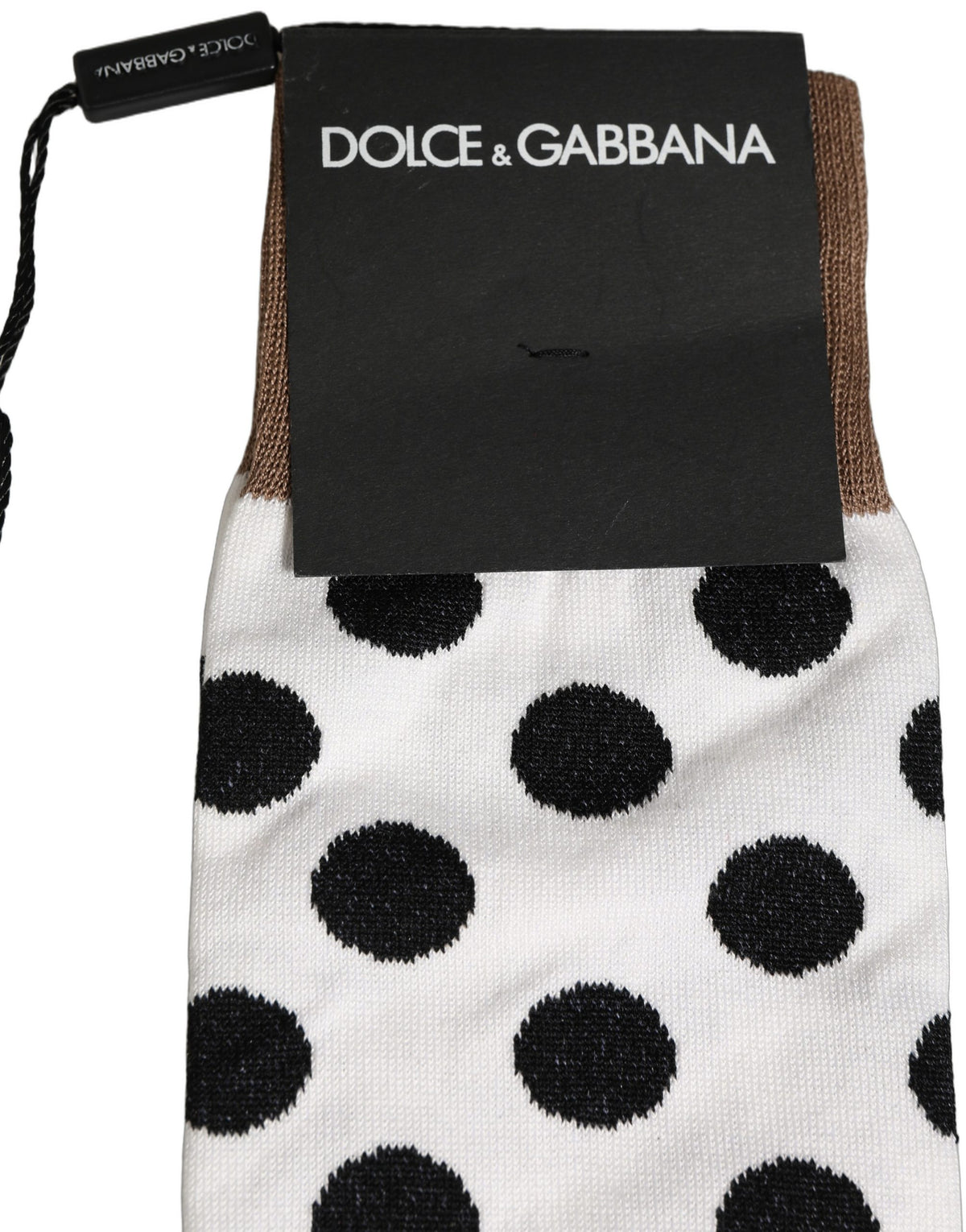 Dolce & Gabbana White Polka Dot Over The Calf Accessory Socks Dolce & Gabbana