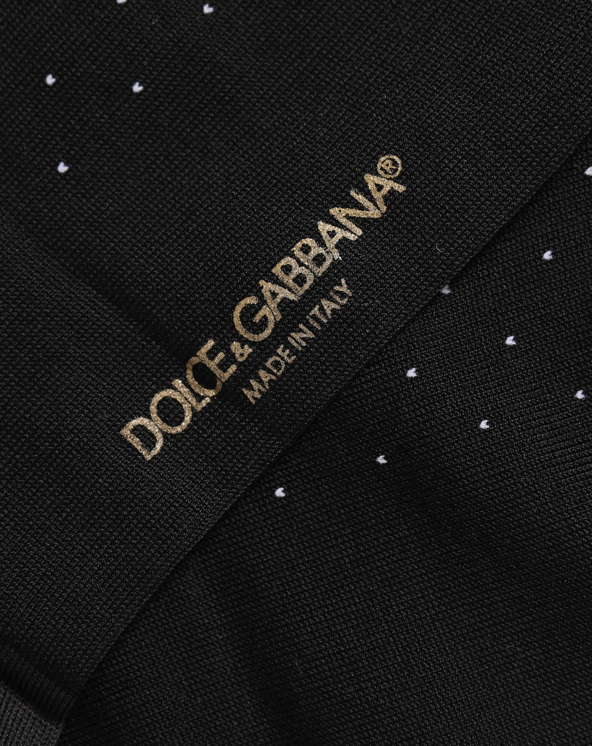 Dolce & Gabbana Men Black Cotton Polka Dot Mid Calf Accessory Socks Dolce & Gabbana