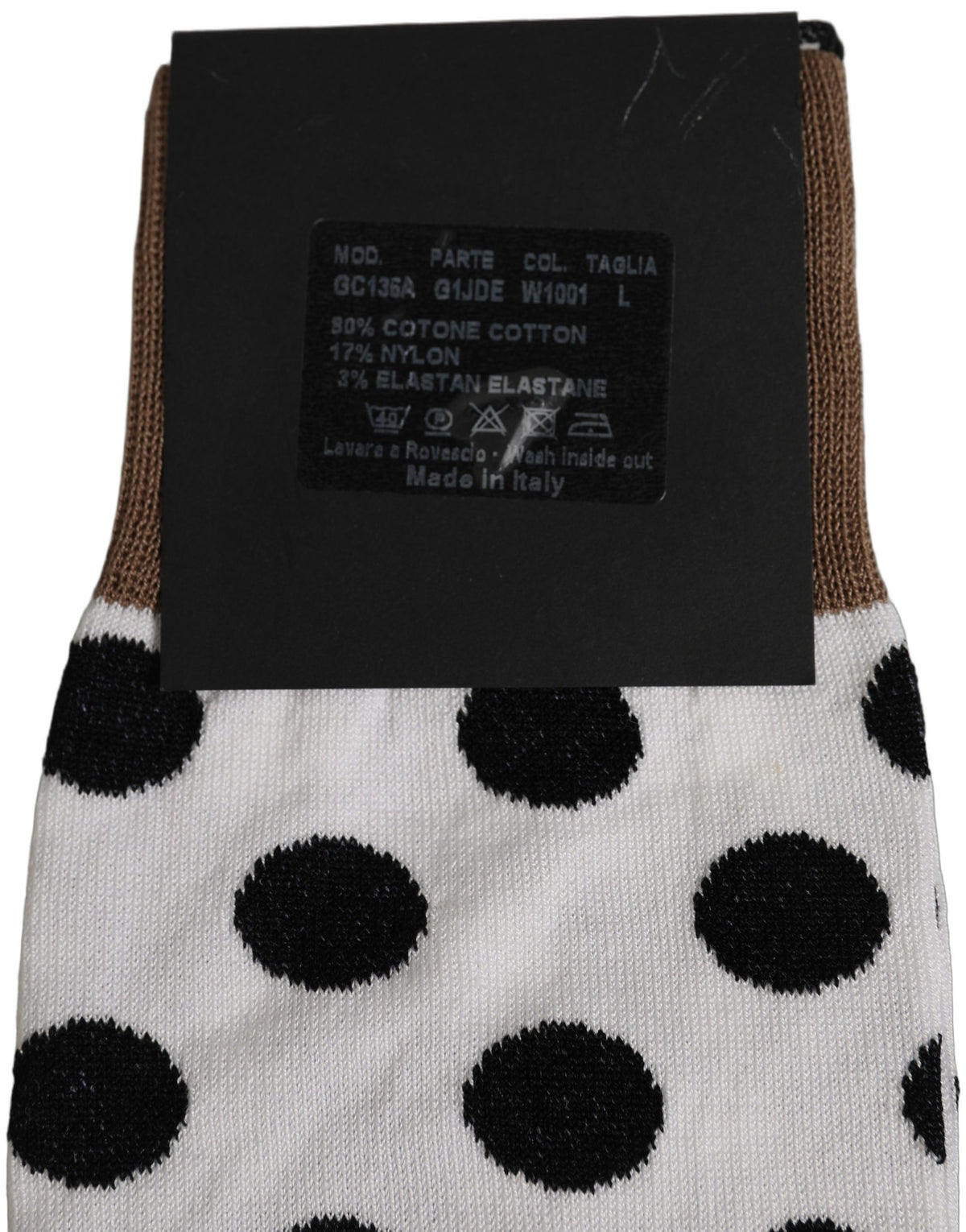 Dolce & Gabbana White Polka Dot Over The Calf Accessory Socks Dolce & Gabbana