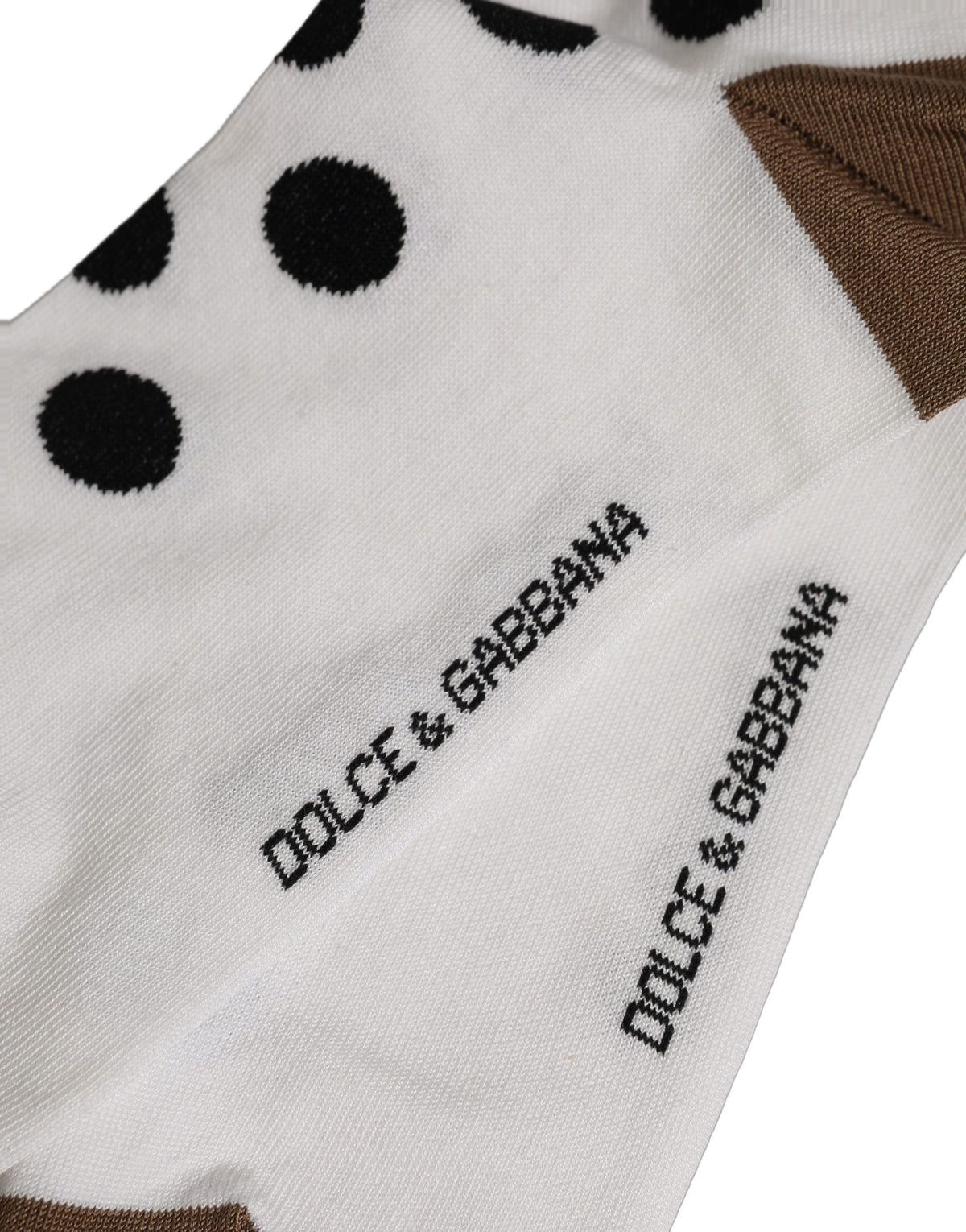 Dolce & Gabbana White Polka Dot Over The Calf Accessory Socks Dolce & Gabbana