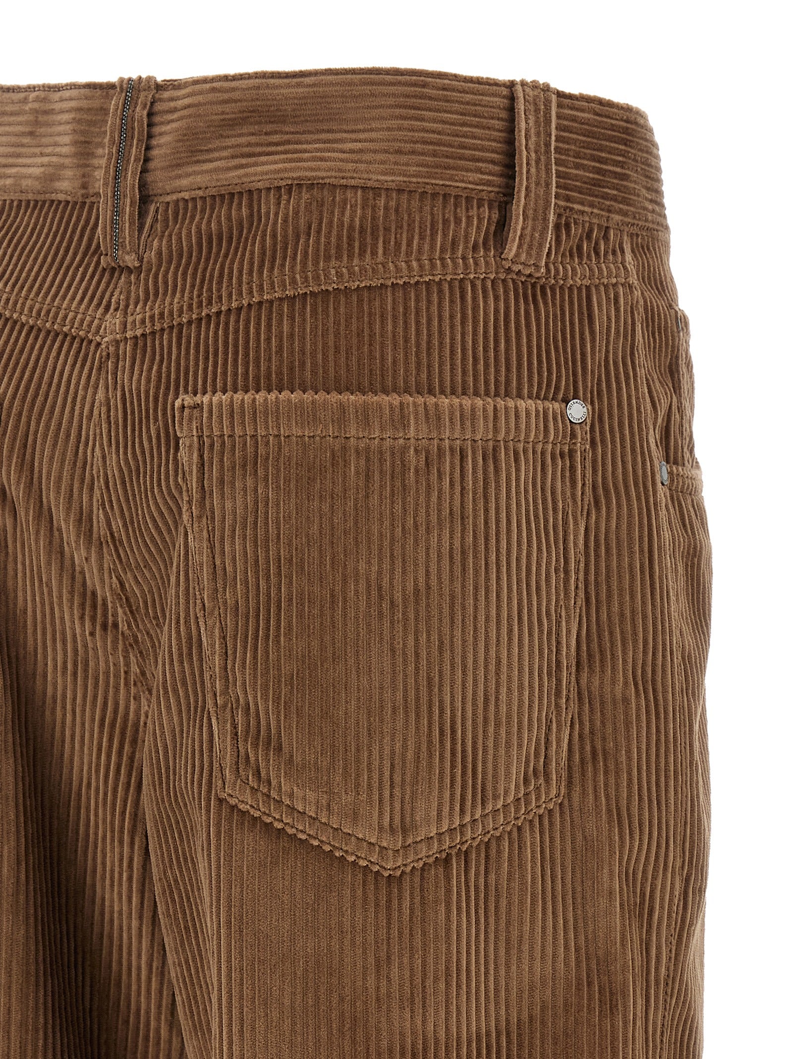 Brunello Cucinelli Brown Cotton Casual Pants Brunello Cucinelli