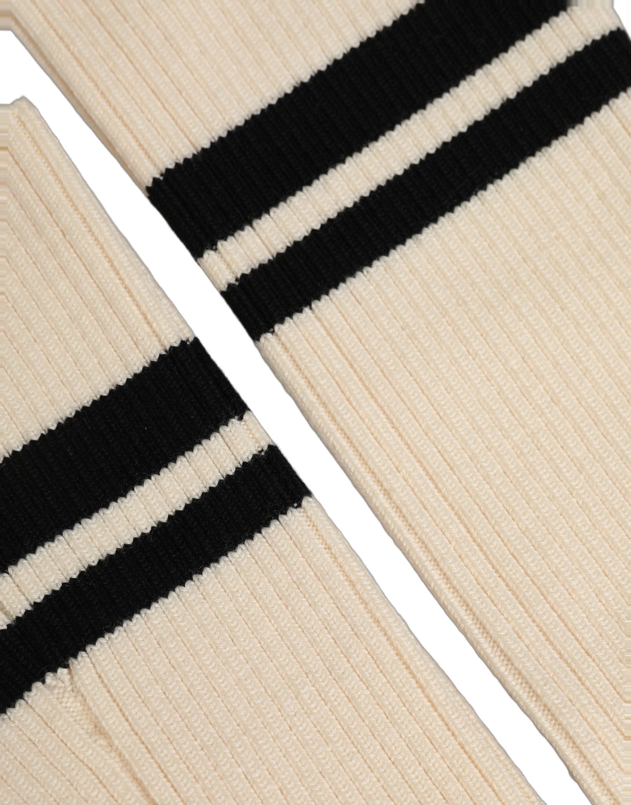 Dolce & Gabbana Cream Wool Thigh High Leg Warmer Accessory Socks Dolce & Gabbana