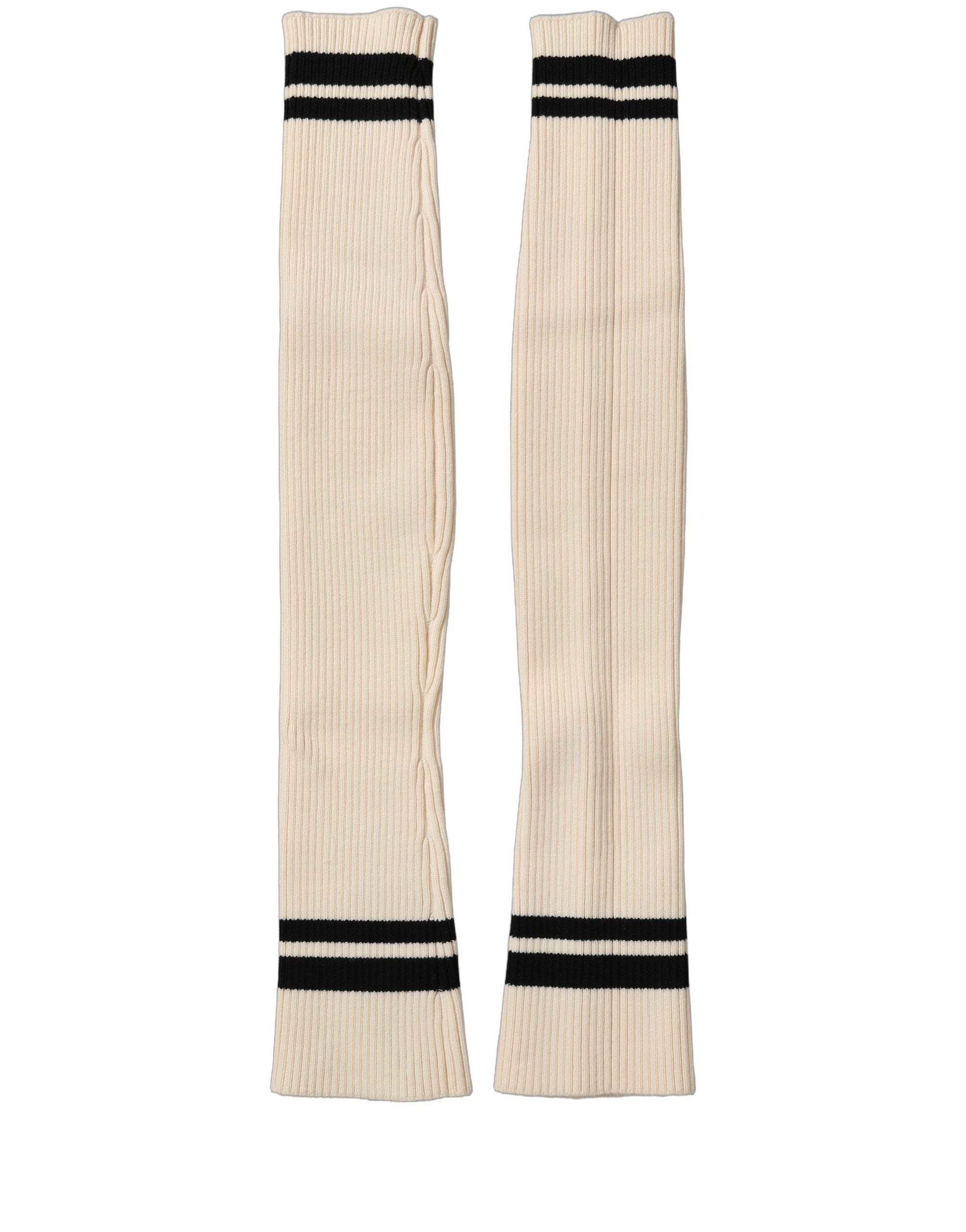 Dolce & Gabbana Cream Wool Thigh High Leg Warmer Accessory Socks Dolce & Gabbana