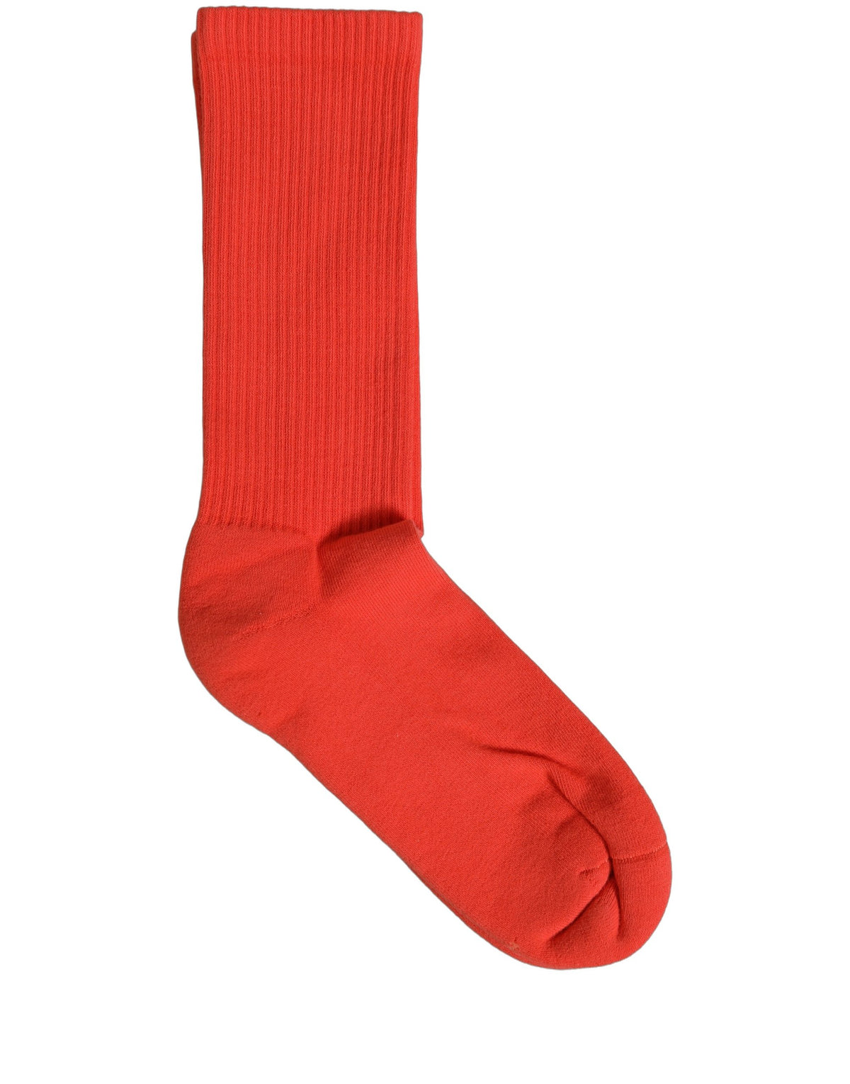 Dolce & Gabbana Red Cotton Ribbed Mid Calf Women Accessory Socks Dolce & Gabbana