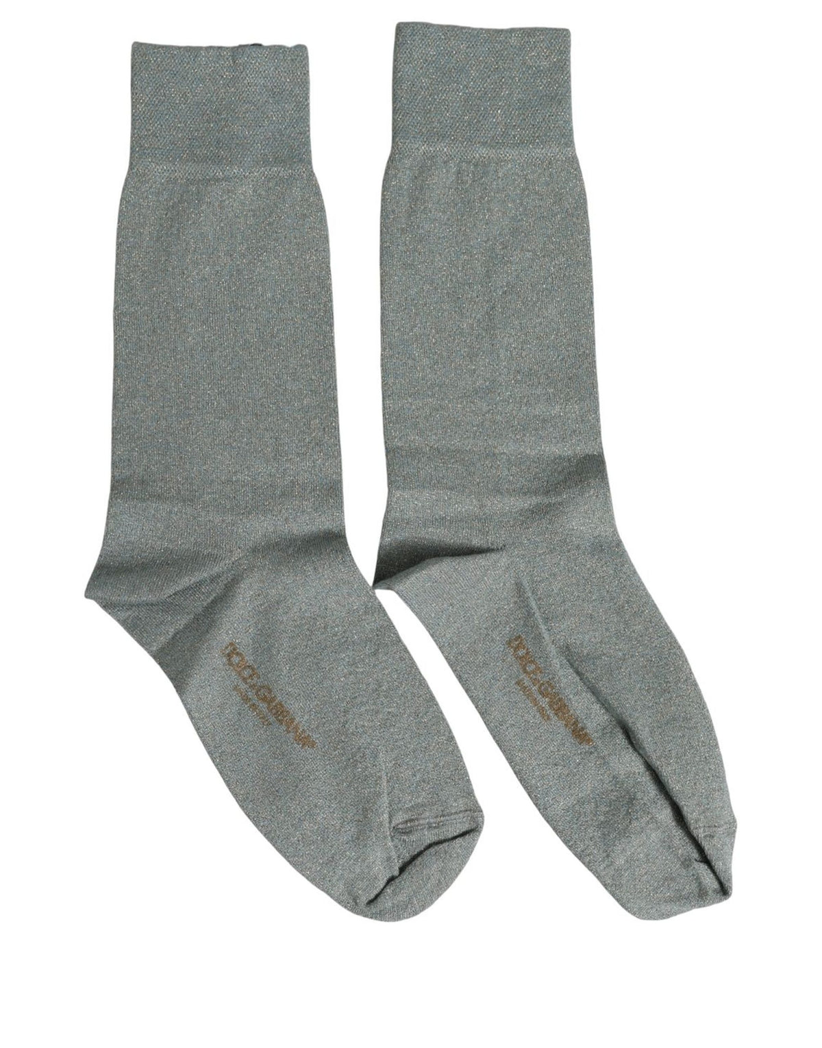 Dolce & Gabbana Gray Viscose Logo Mid Calf Accessory Socks Dolce & Gabbana