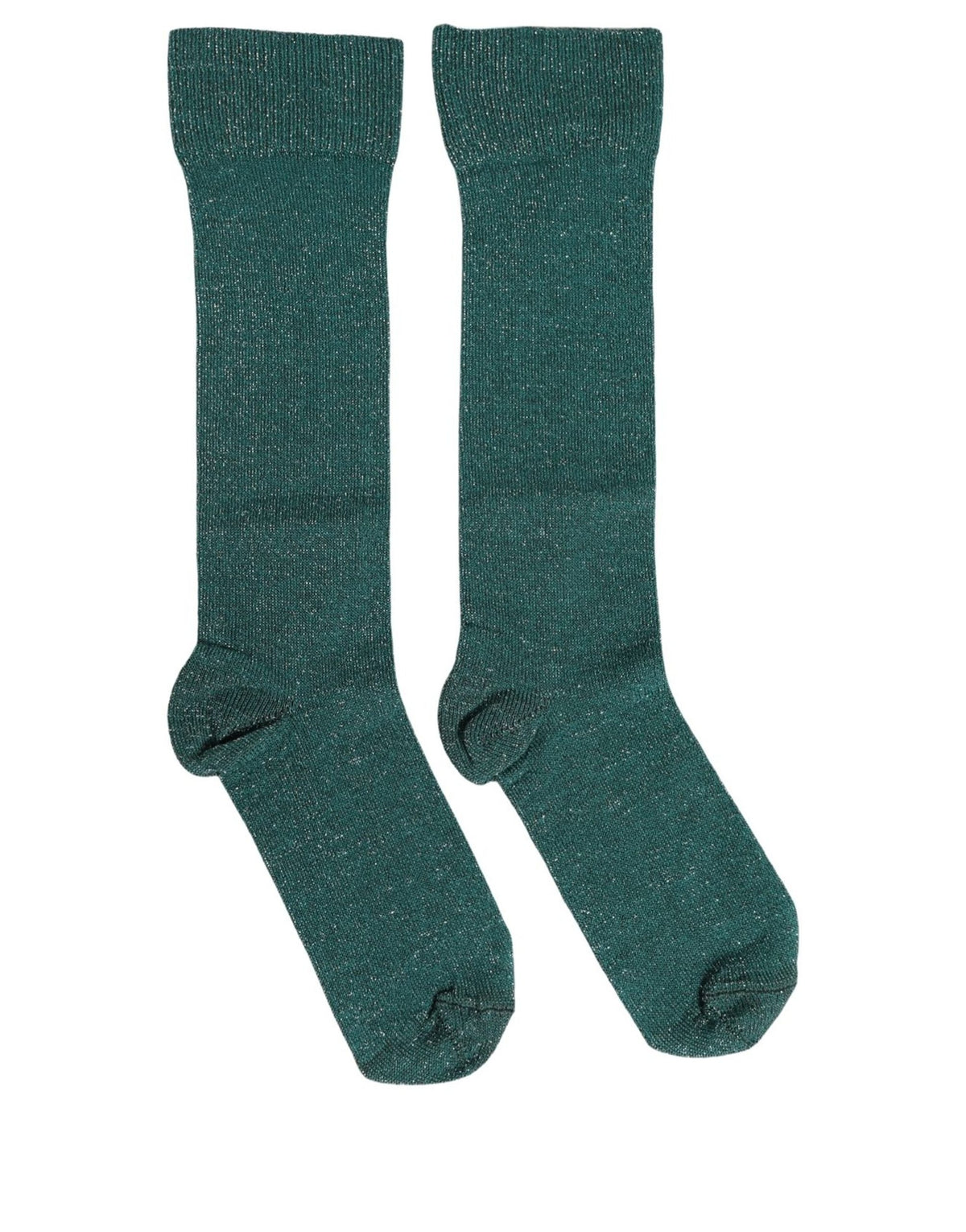 Dolce & Gabbana Dark Green Viscose Logo Mid Calf Accessory Socks Dolce & Gabbana