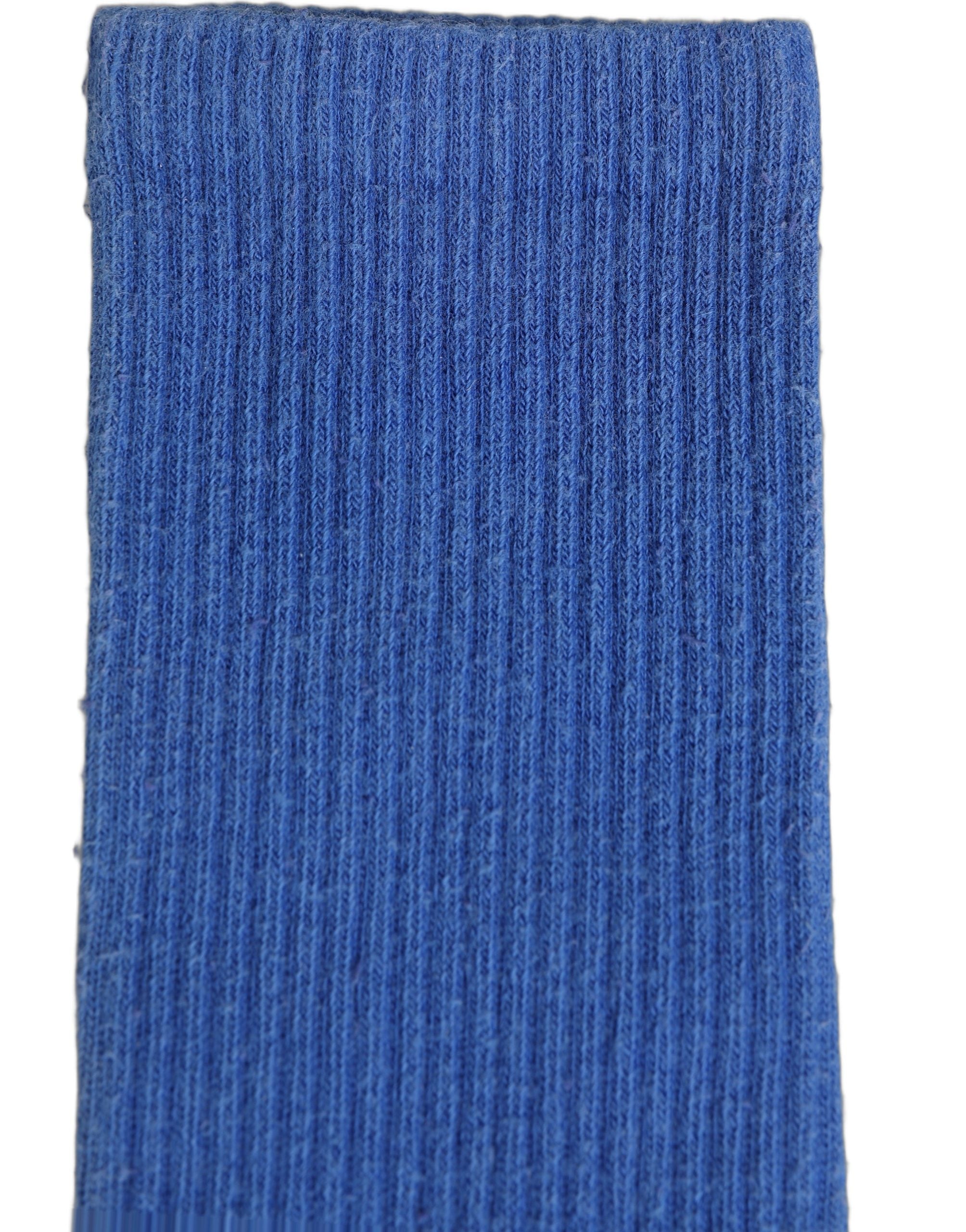 Dolce & Gabbana Blue Cotton Ribbed Mid Calf Women Accessory Socks Dolce & Gabbana