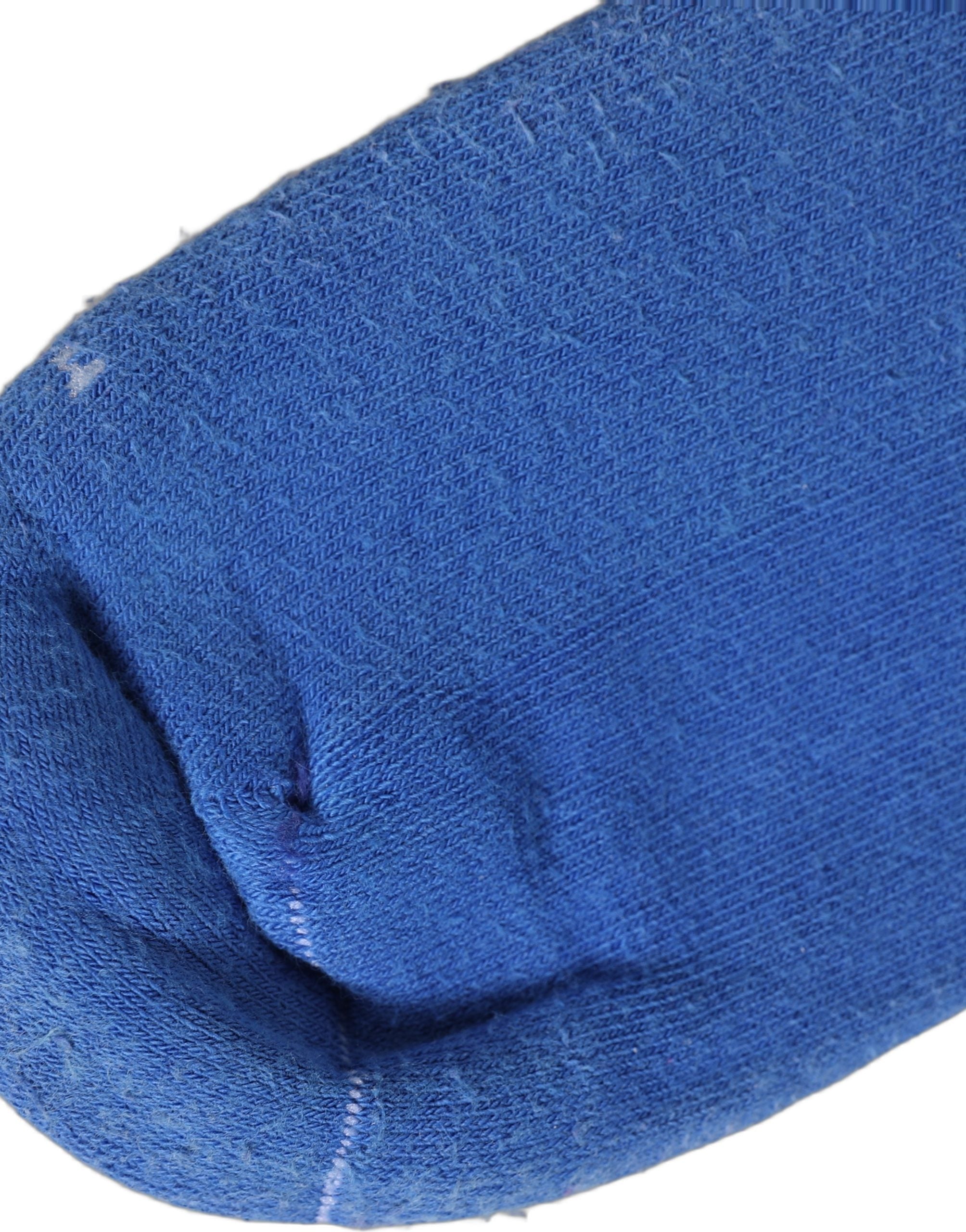 Dolce & Gabbana Blue Cotton Ribbed Mid Calf Women Accessory Socks Dolce & Gabbana