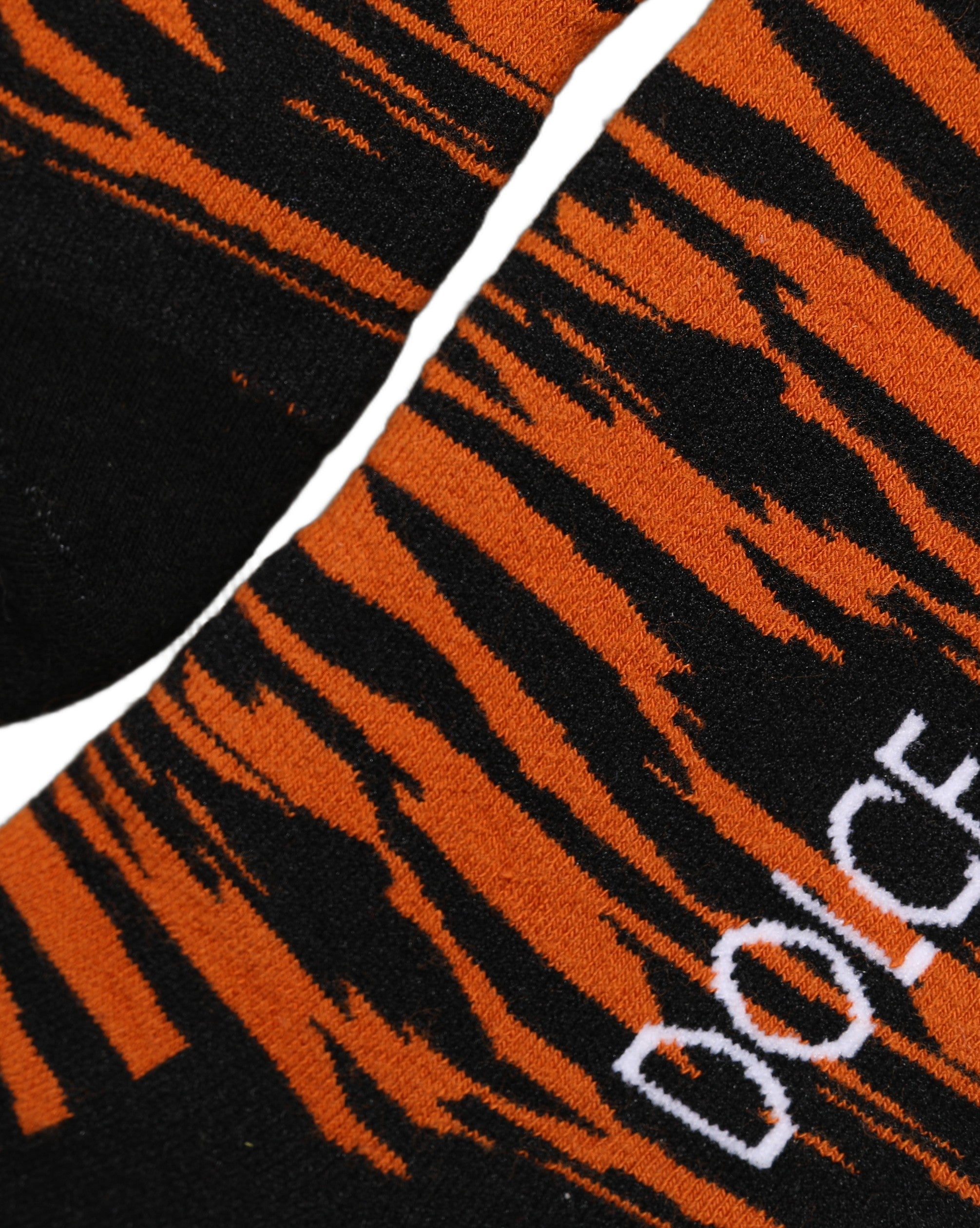 Dolce & Gabbana Orange Black Tiger Stripe Knee High Accessory Socks Dolce & Gabbana