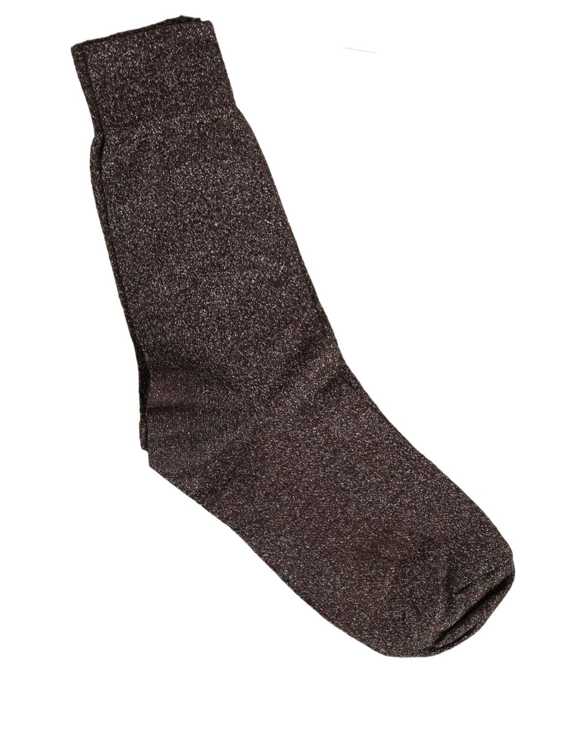 Dolce & Gabbana Dark Brown Viscose Mid Calf Accessory Socks Dolce & Gabbana