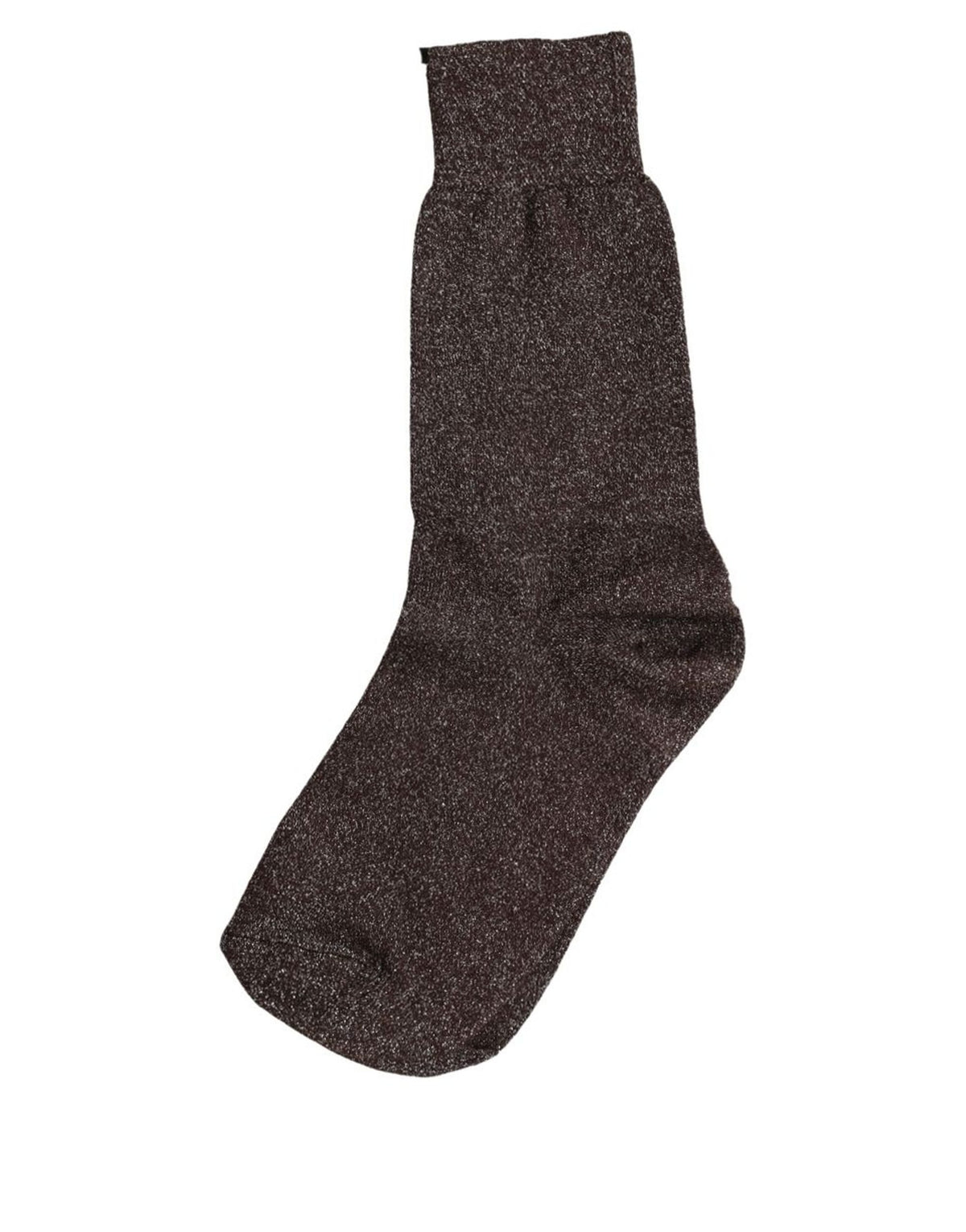 Dolce & Gabbana Dark Brown Viscose Mid Calf Accessory Socks Dolce & Gabbana