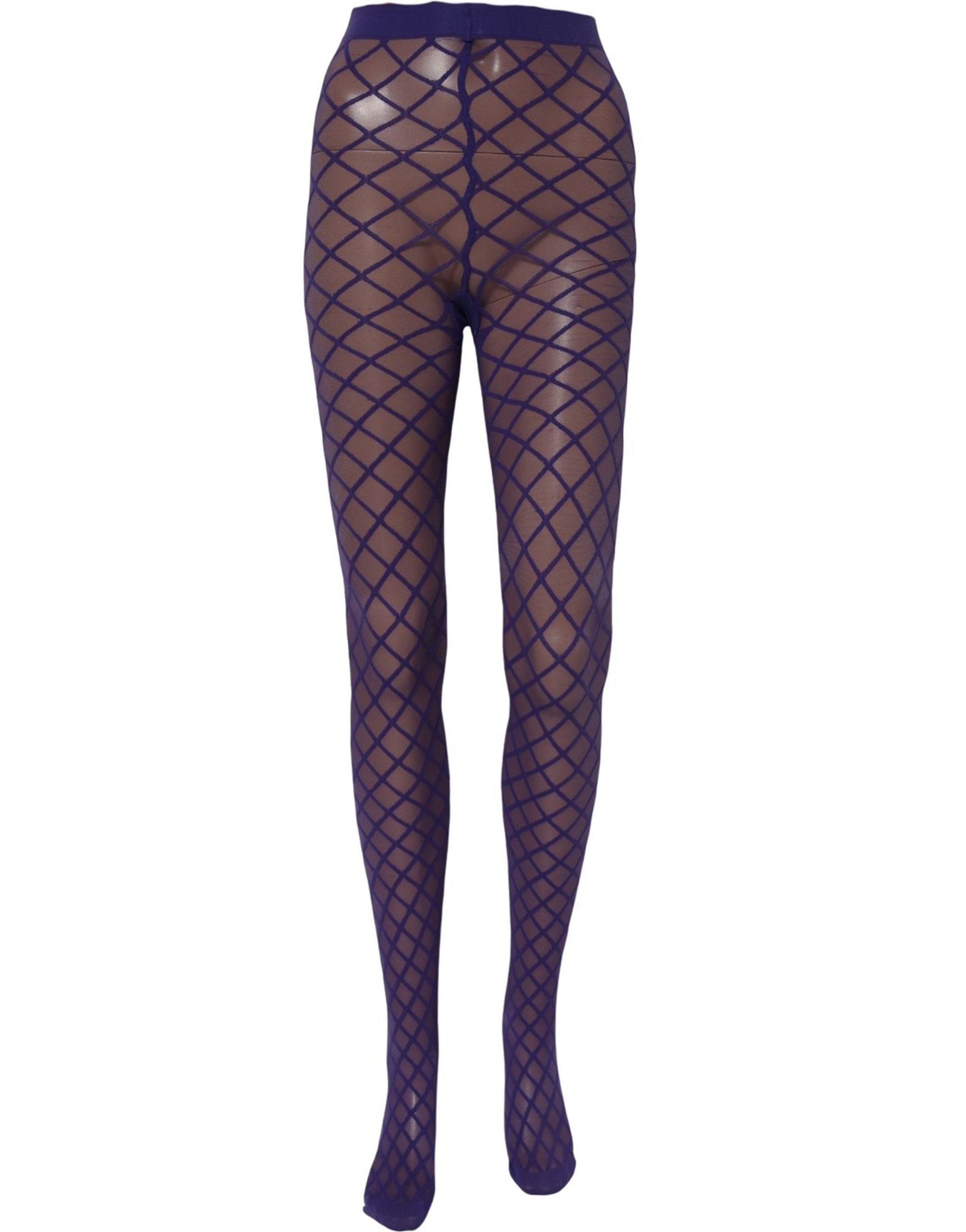Dolce & Gabbana Purple Nylon Fishnet Pantyhose Stockings Socks Dolce & Gabbana