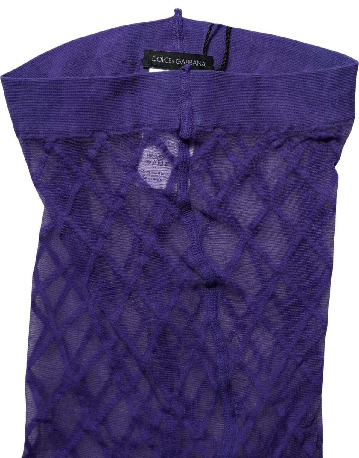 Dolce & Gabbana Purple Nylon Fishnet Pantyhose Stockings Socks Dolce & Gabbana