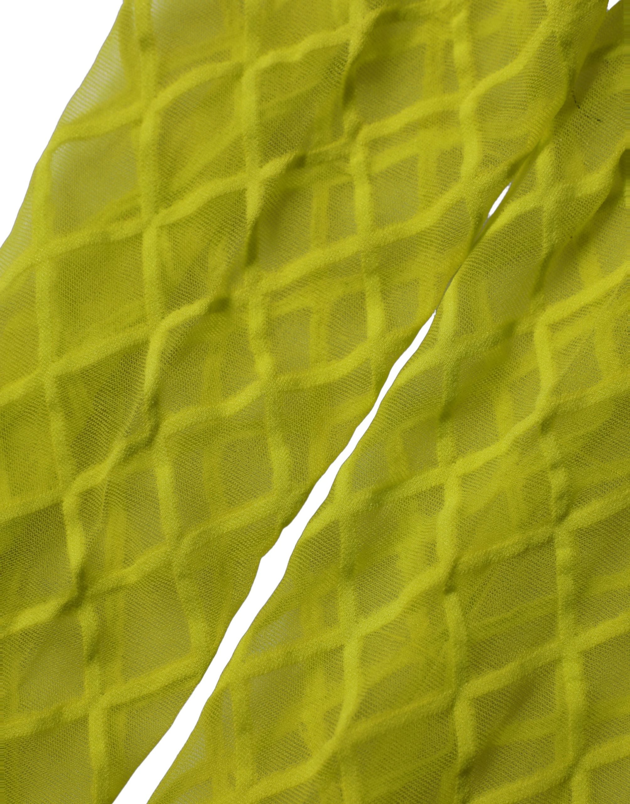 Dolce & Gabbana Green Nylon Fishnet Pantyhose Stockings Socks Dolce & Gabbana