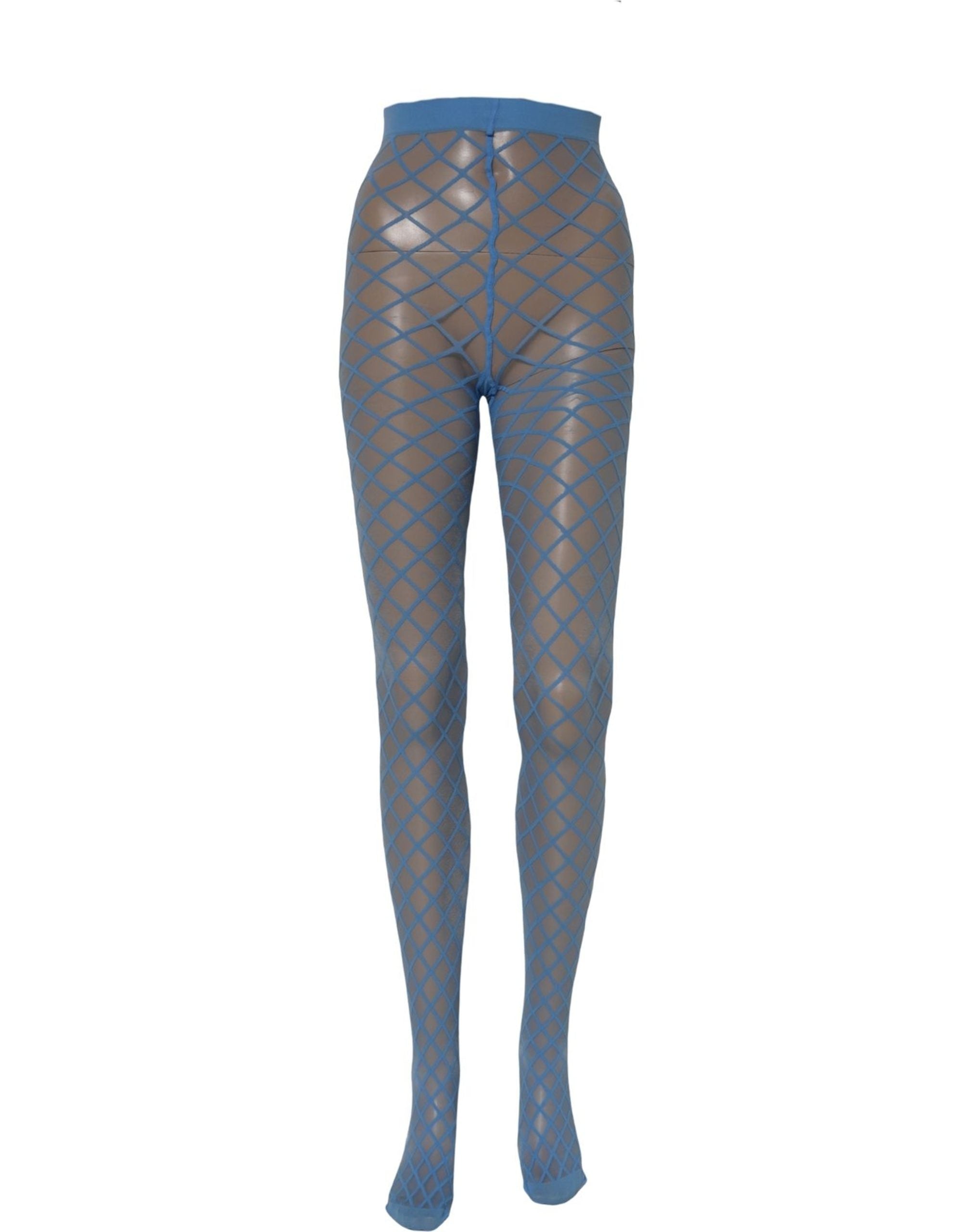 Dolce & Gabbana Light Blue Nylon Fishnet Pantyhose Stockings Socks Dolce & Gabbana