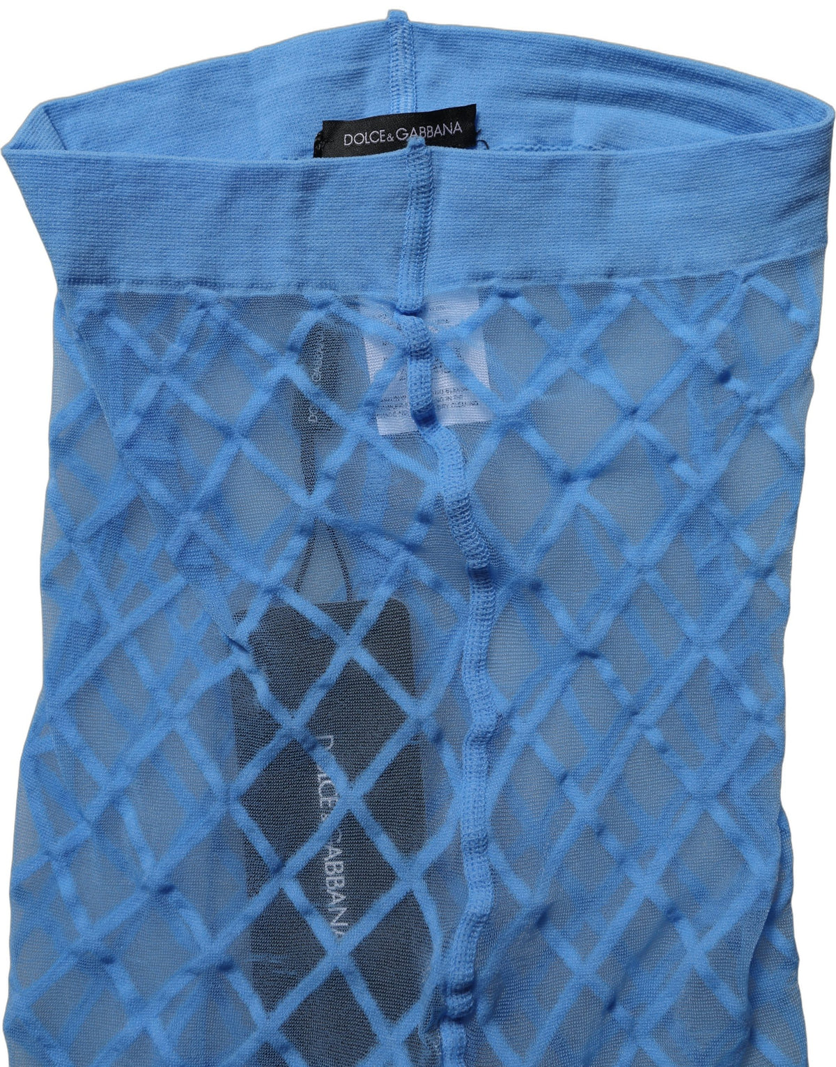 Dolce & Gabbana Light Blue Nylon Fishnet Pantyhose Stockings Socks Dolce & Gabbana